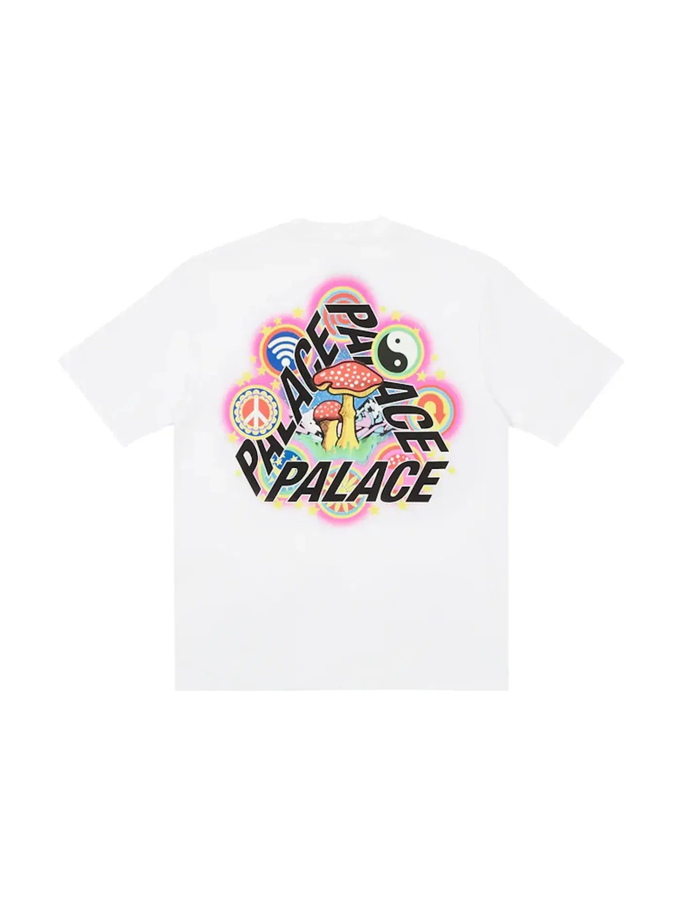 Мужская футболка с принтом Palace T-shirt — изображение 1 из 2, белый