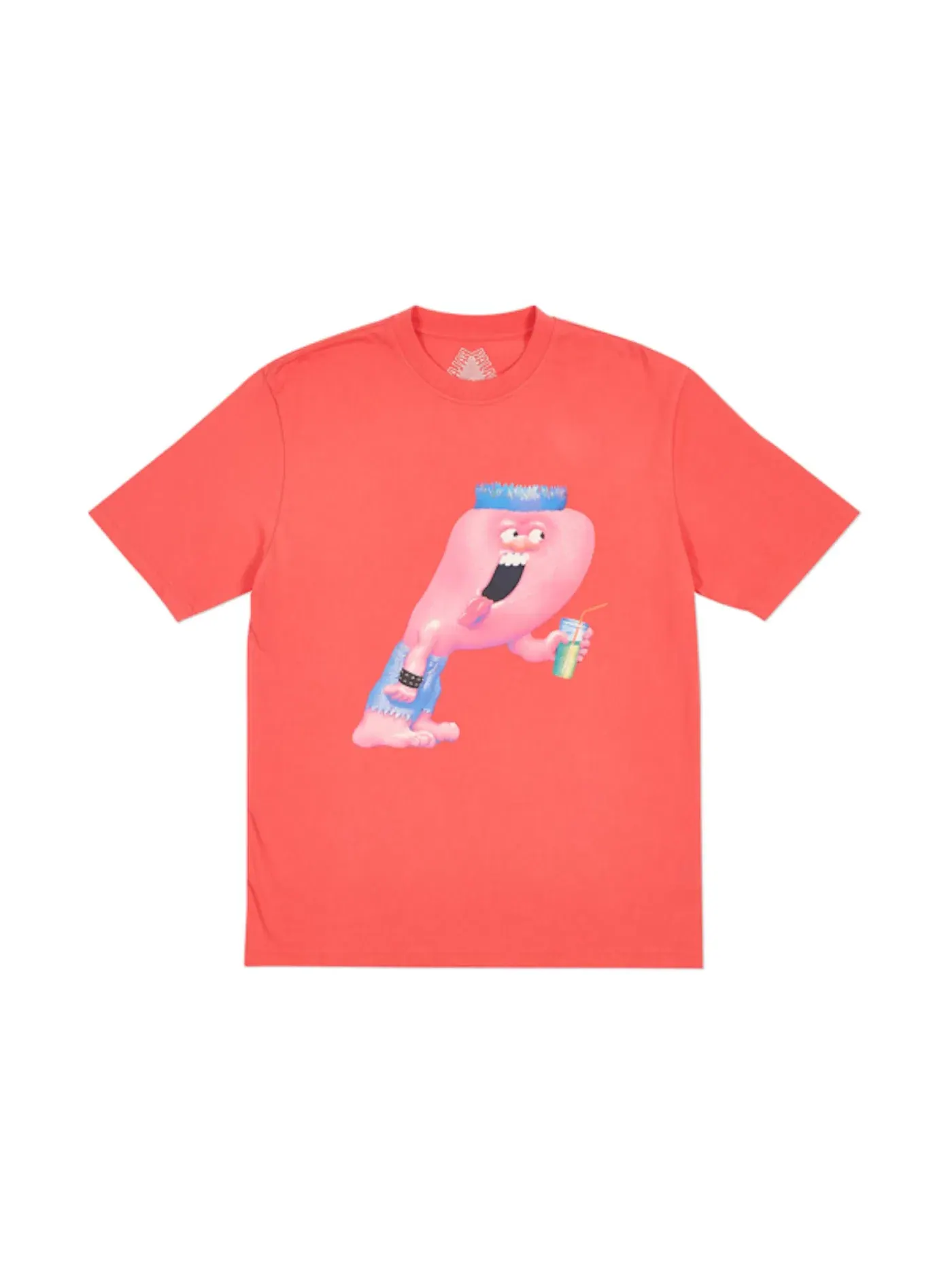 Мужская футболка с принтом Palace T-shirt — изображение 1 из 1, светлый красный