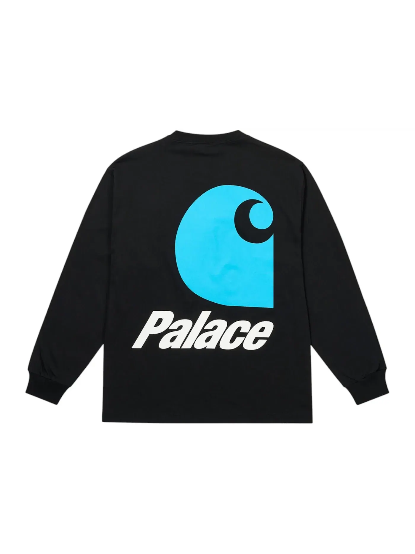 Мужская футболка с длинным рукавом Palace Carhartt WIP Logo Longsleeve — изображение 1 из 2, черный