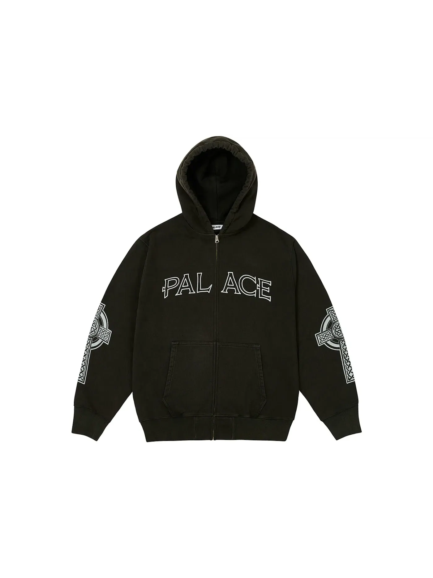 Мужская худи с молнией Palace Celtic Zip Hood Black — изображение 1 из 2