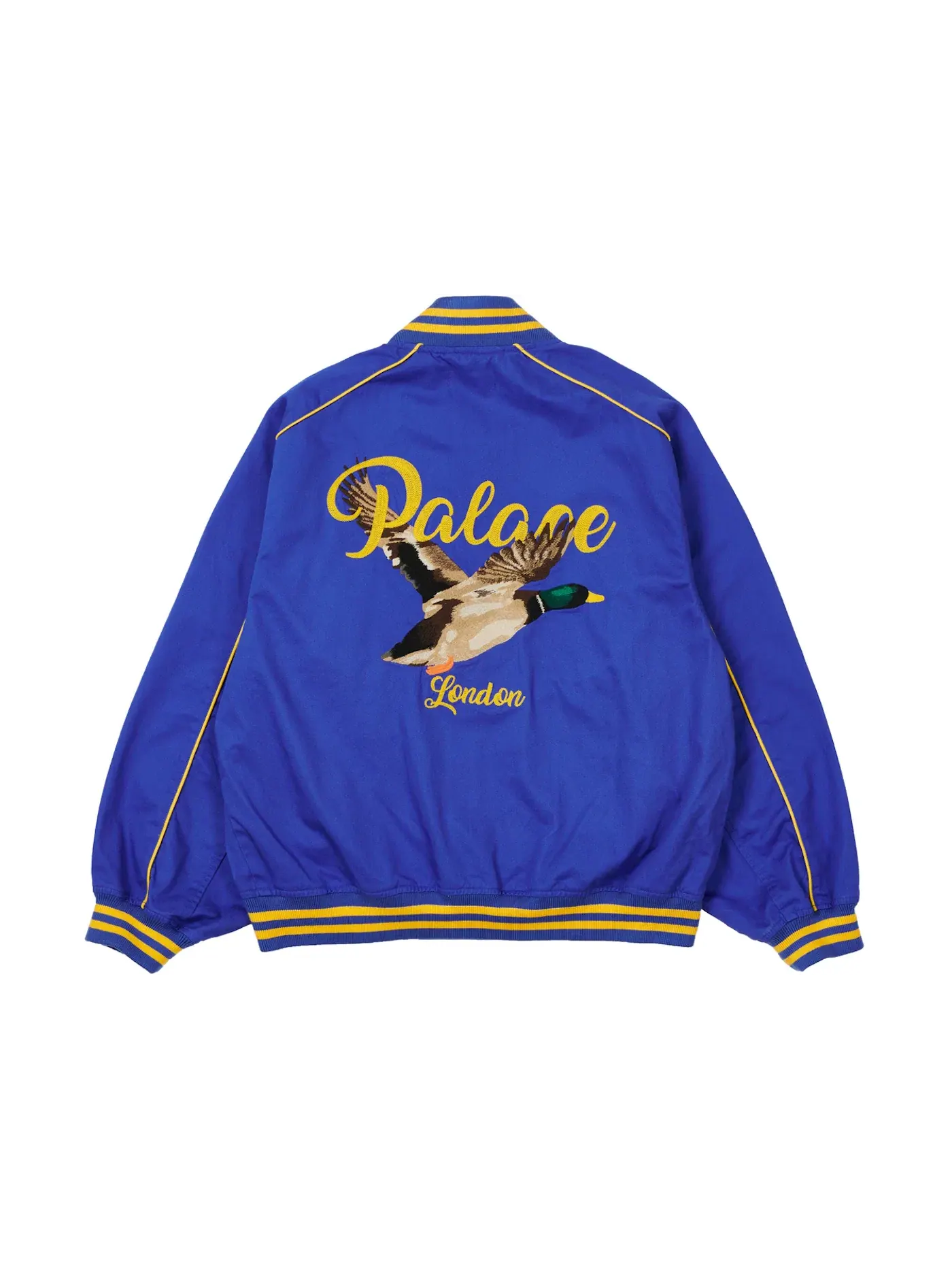 Мужская куртка-бомбер с принтом Palace Chain Stitch Bomber Jacket — изображение 1 из 2, синий