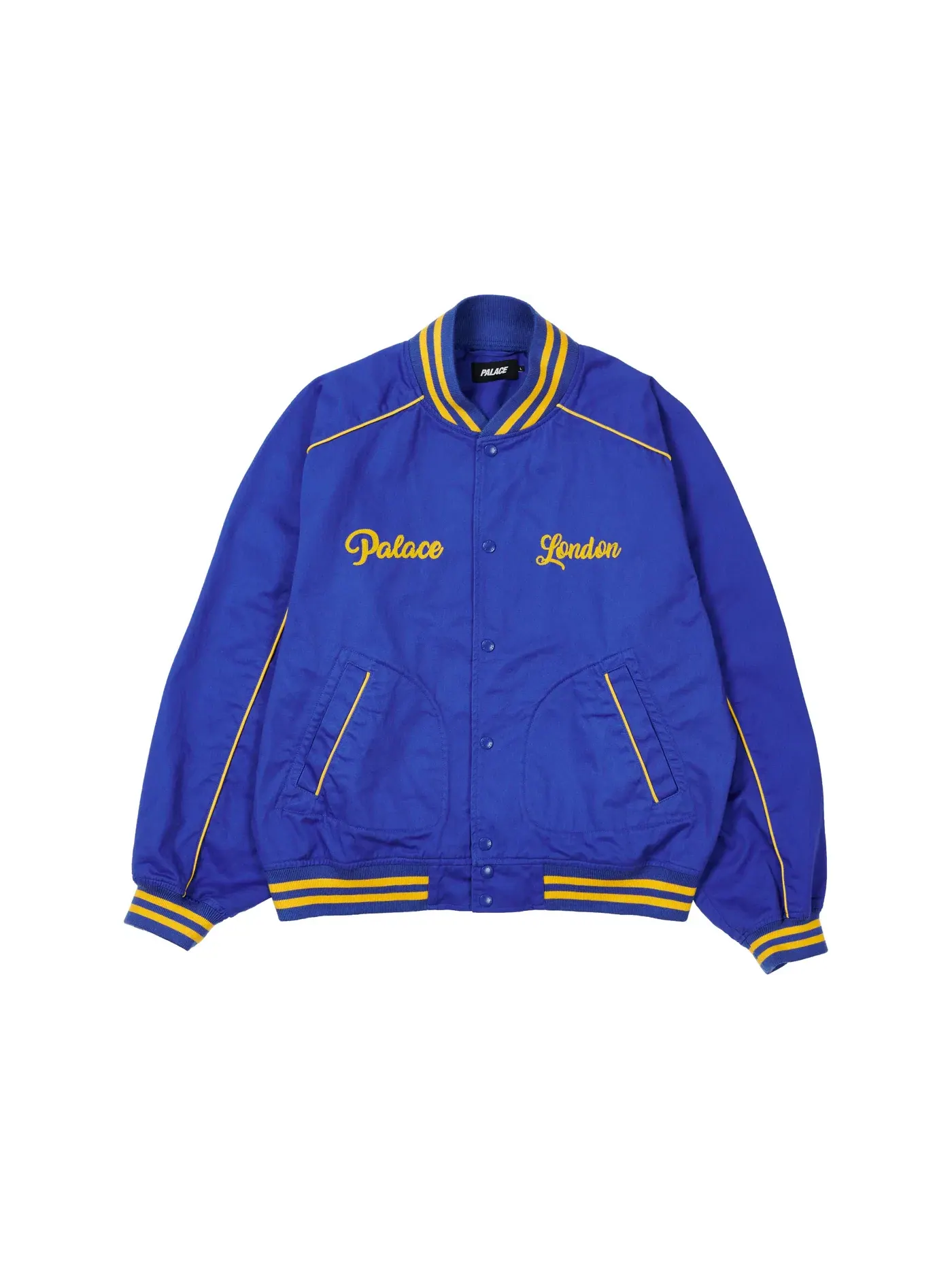 Мужская куртка-бомбер с принтом Palace Chain Stitch Bomber Jacket — изображение 2 из 2, синий