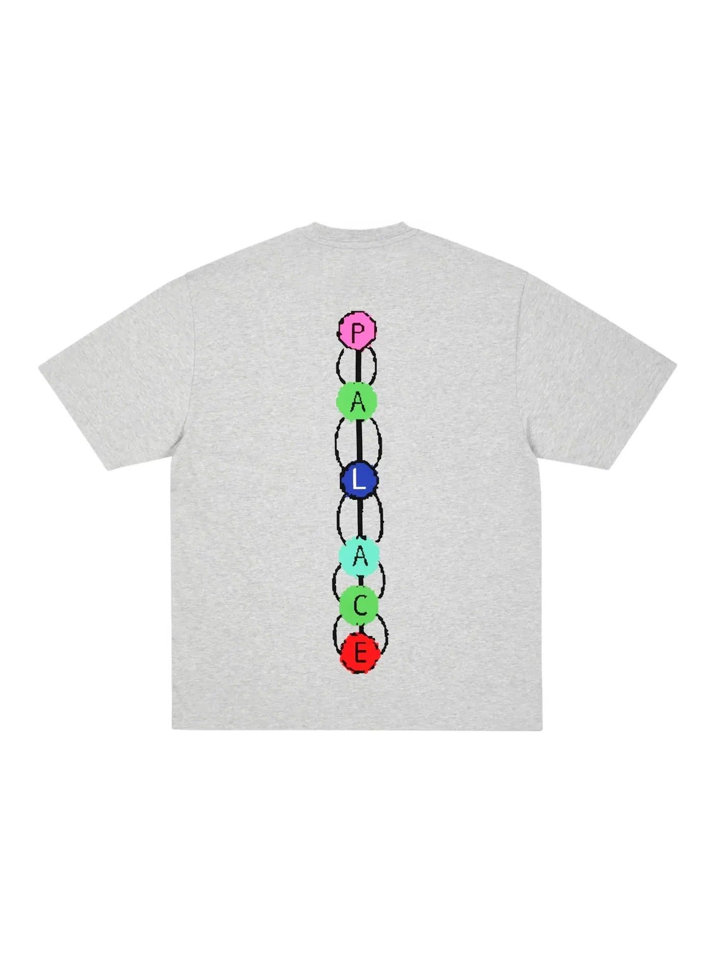 Мужская футболка с принтом Palace T-shirt — изображение 2 из 2, серый