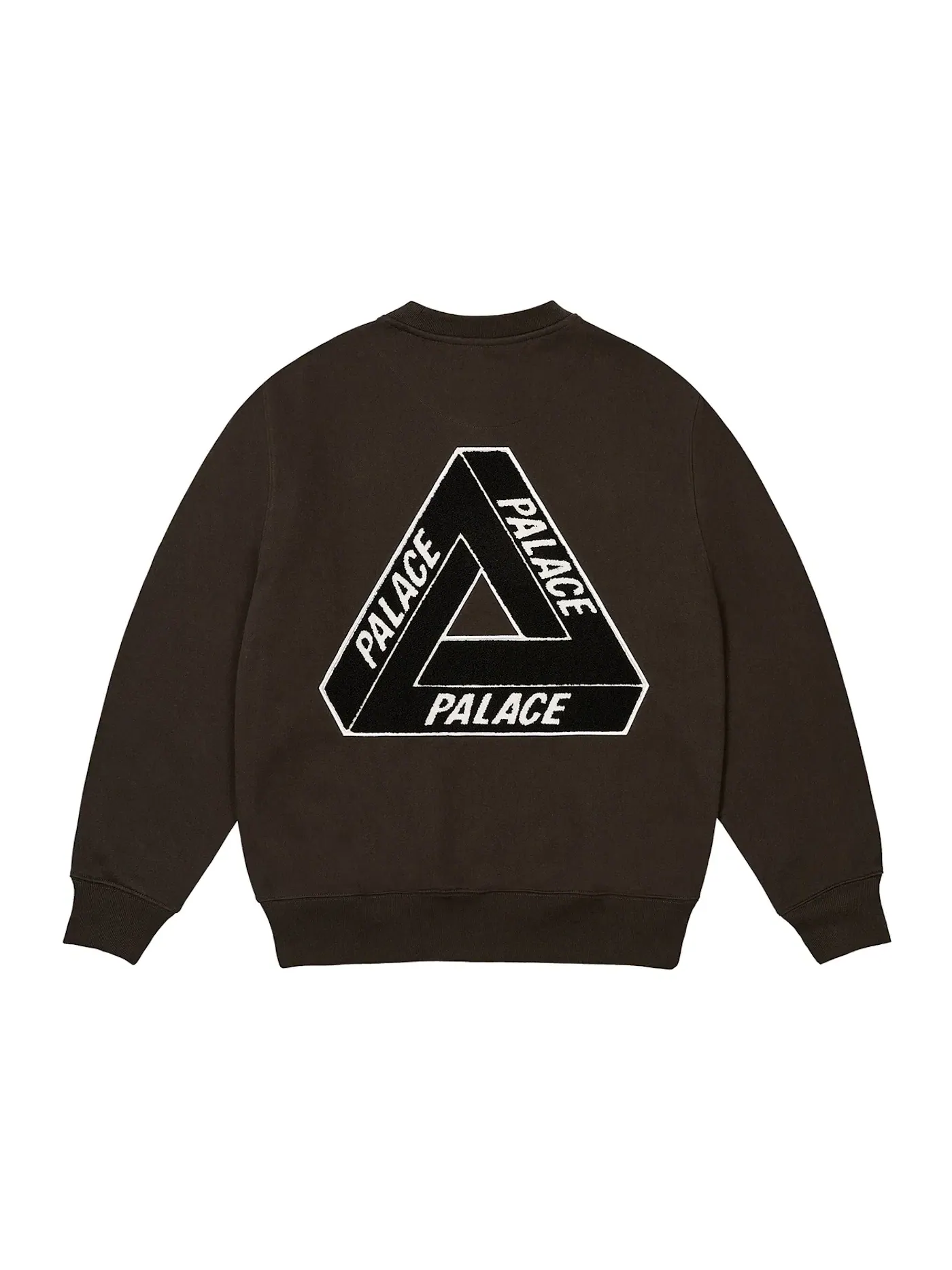 Мужской свитшот из велюра Palace Crew — изображение 1 из 2, черный