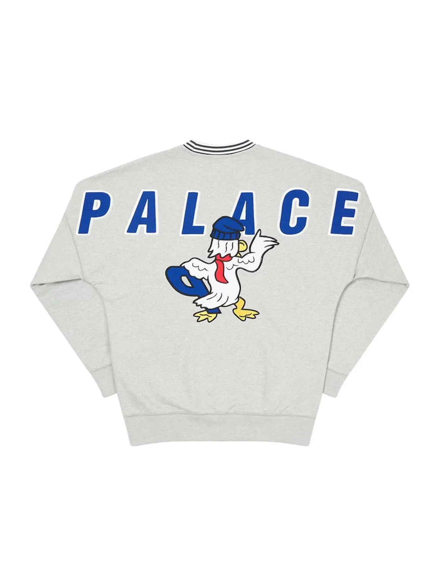 Мужской свитшот с принтом Palace Chilly Duck Out Drop Shoulder Crew — изображение 2 из 2, серый
