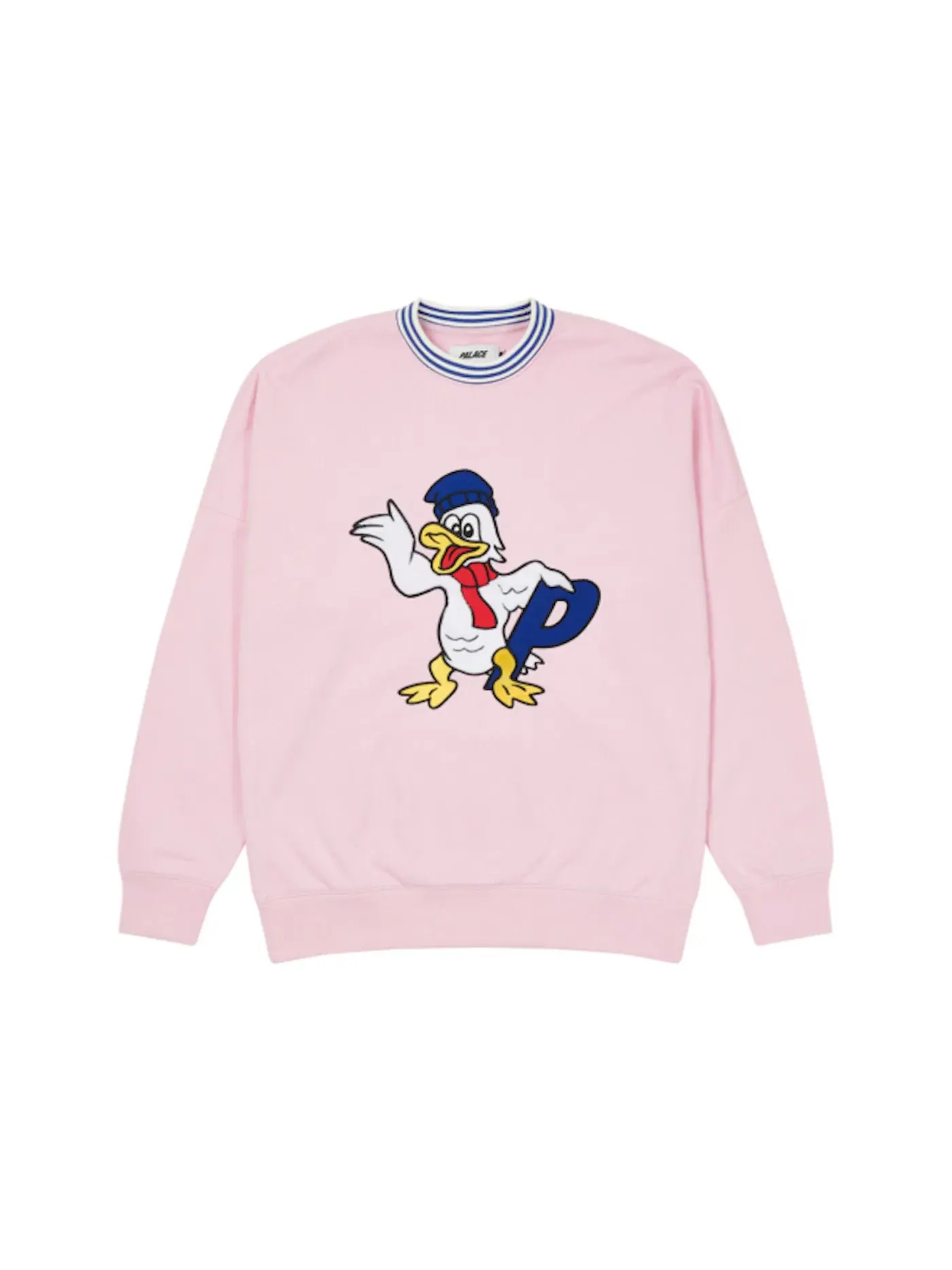 Мужской свитшот с принтом Palace Chilly Duck Out Drop Shoulder Crew — изображение 1 из 2, розовый