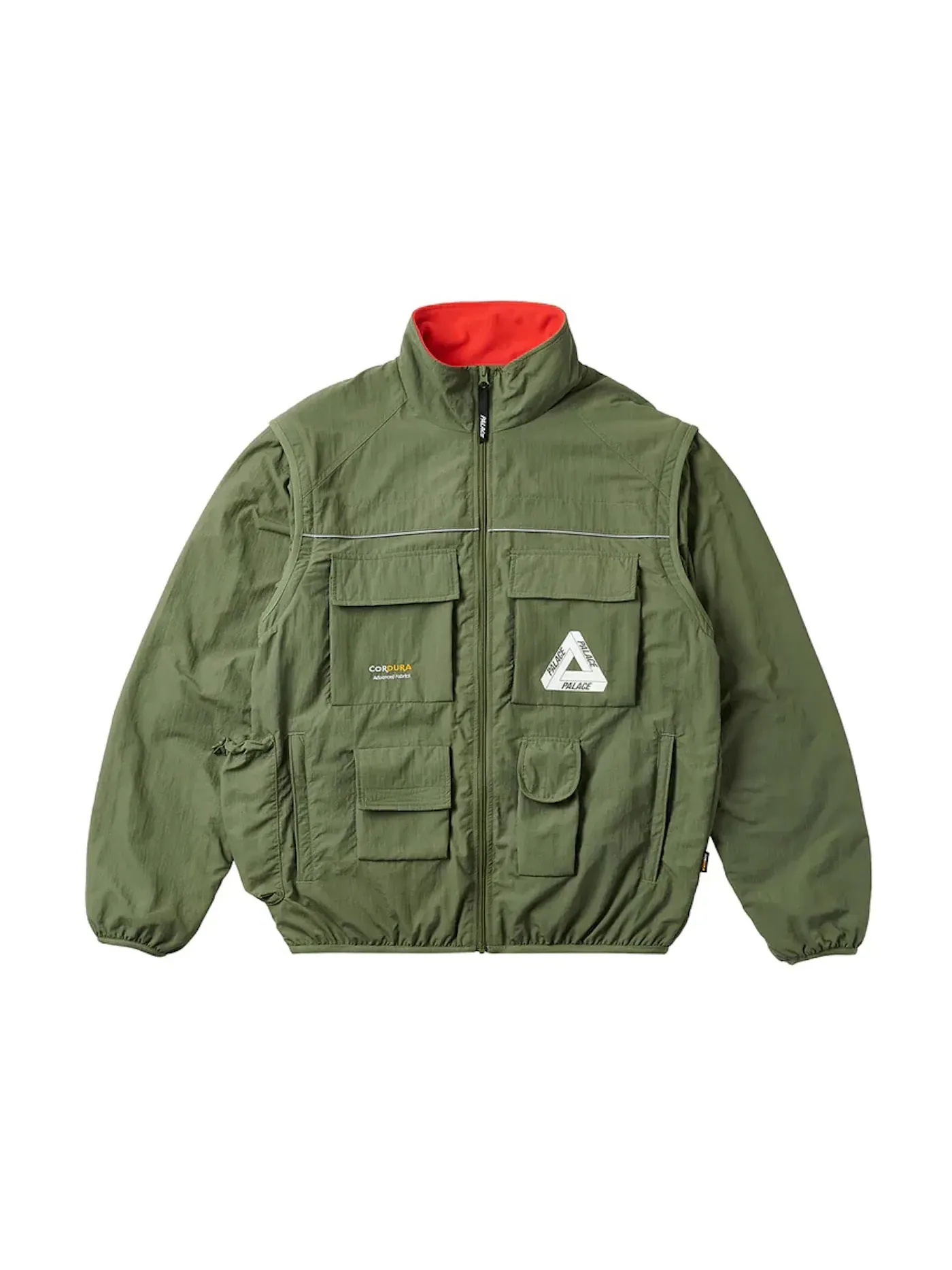 Мужская куртка с отстегивающимися рукавами Palace Cordura RS Zip Off Jacket — изображение 1 из 3, оливковый