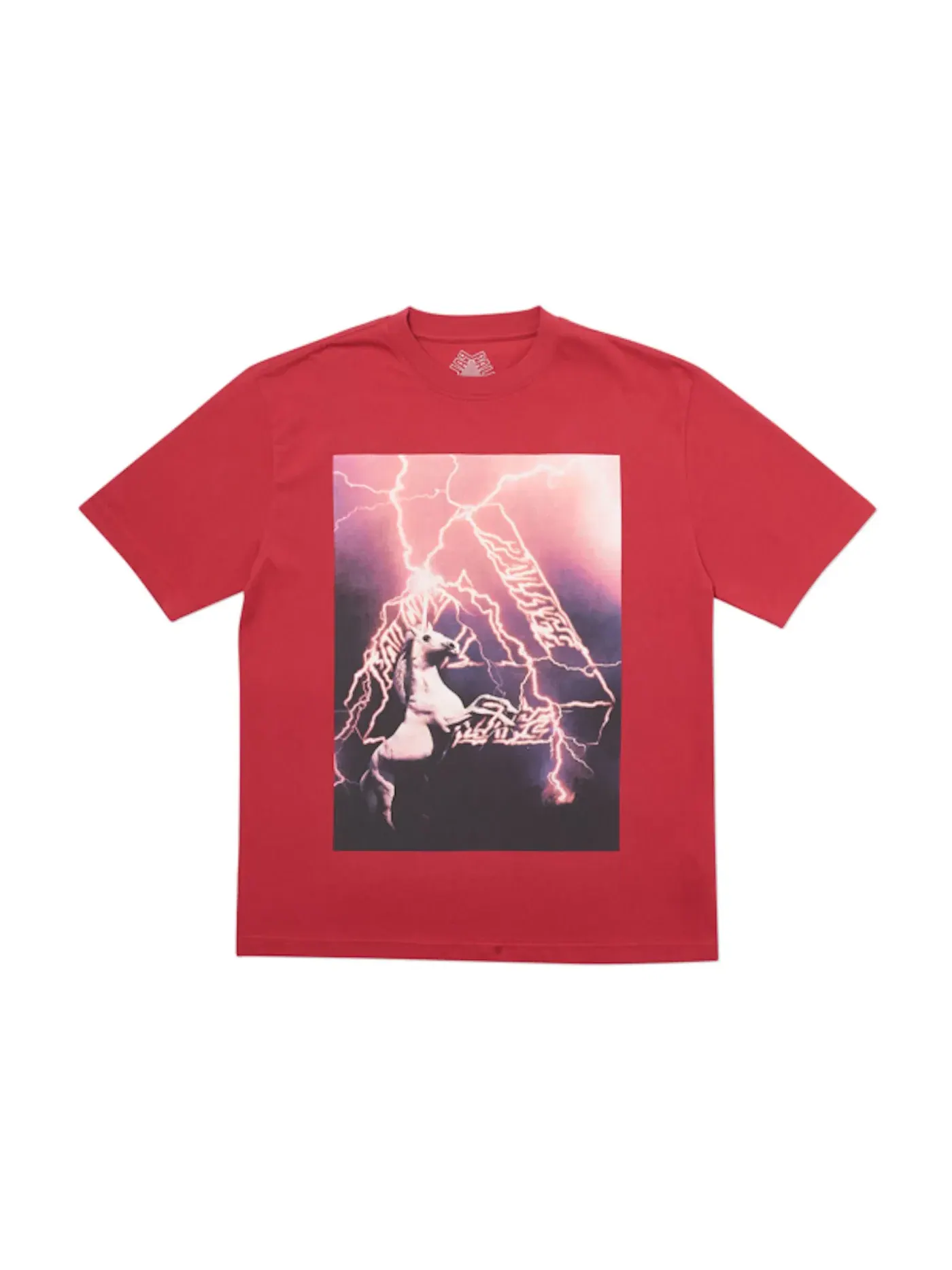 Мужская футболка с принтом Palace T-shirt — изображение 1 из 1, темный красный