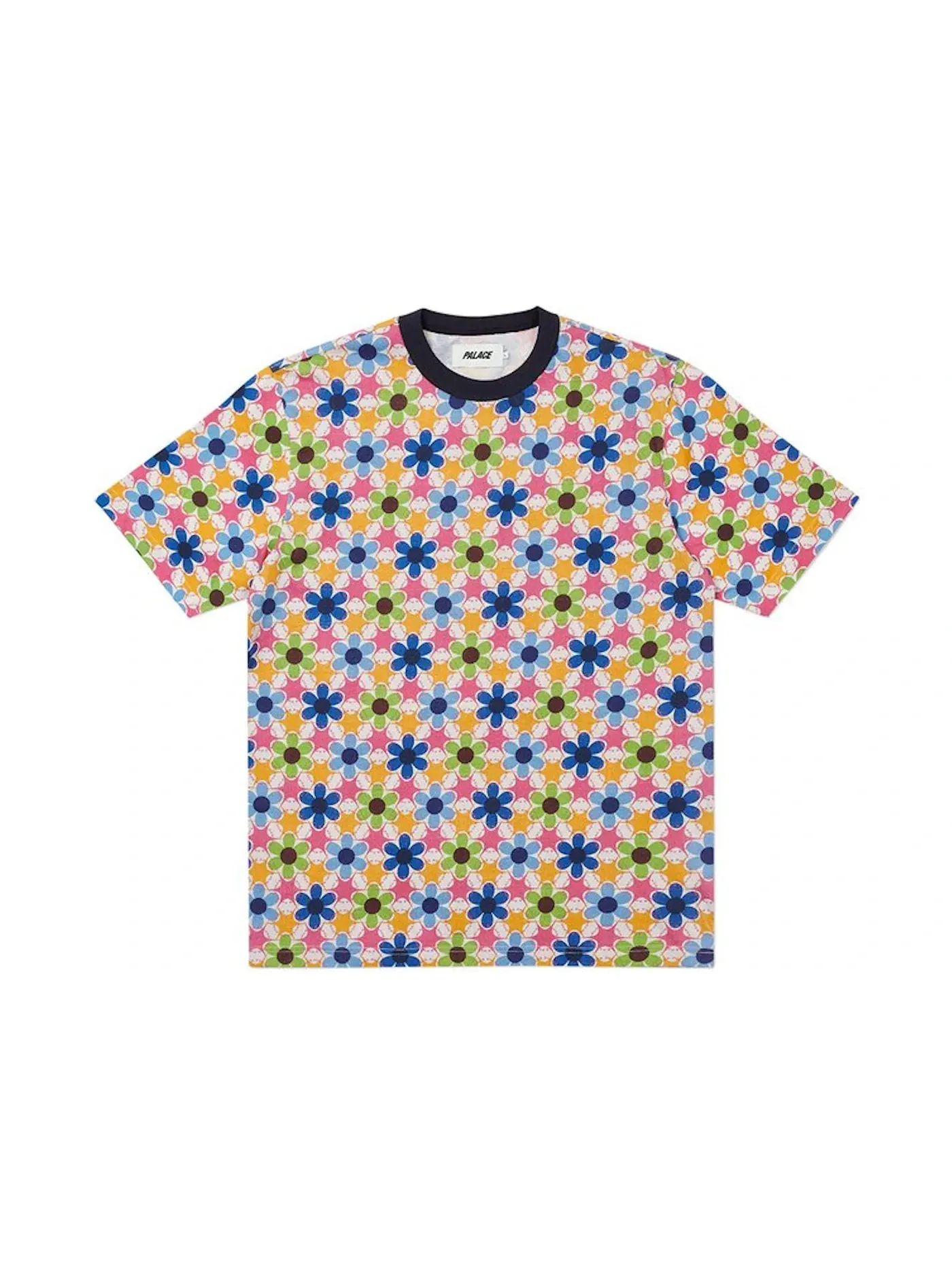Мужская футболка с принтом Palace T-shirt — изображение 1 из 2, розовый/синий
