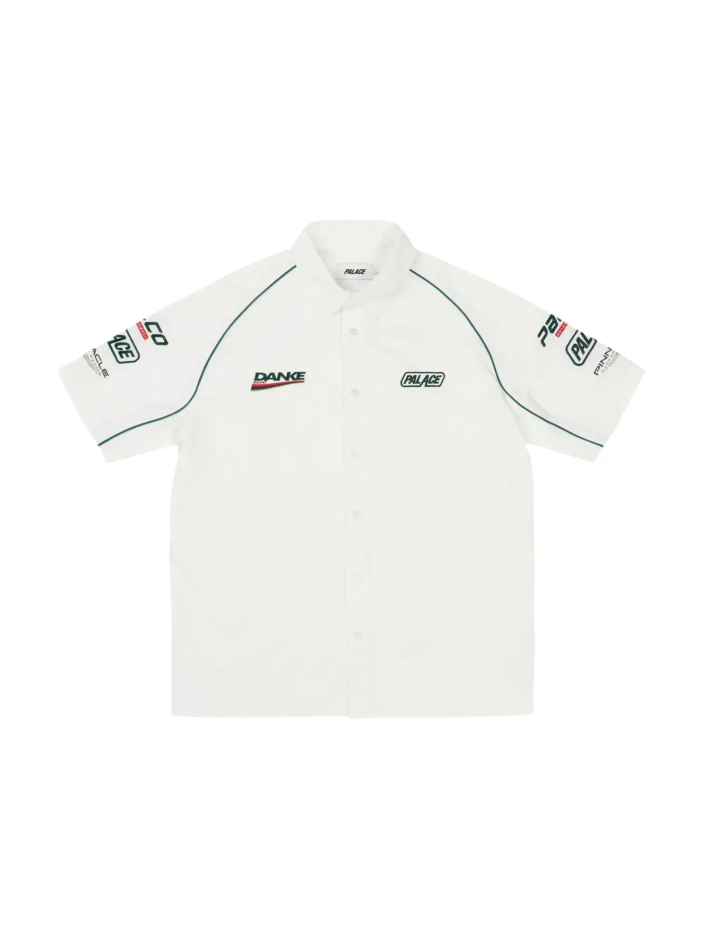 Мужская рубашка с принтом Palace Danke Work Shirt — изображение 1 из 2, белый