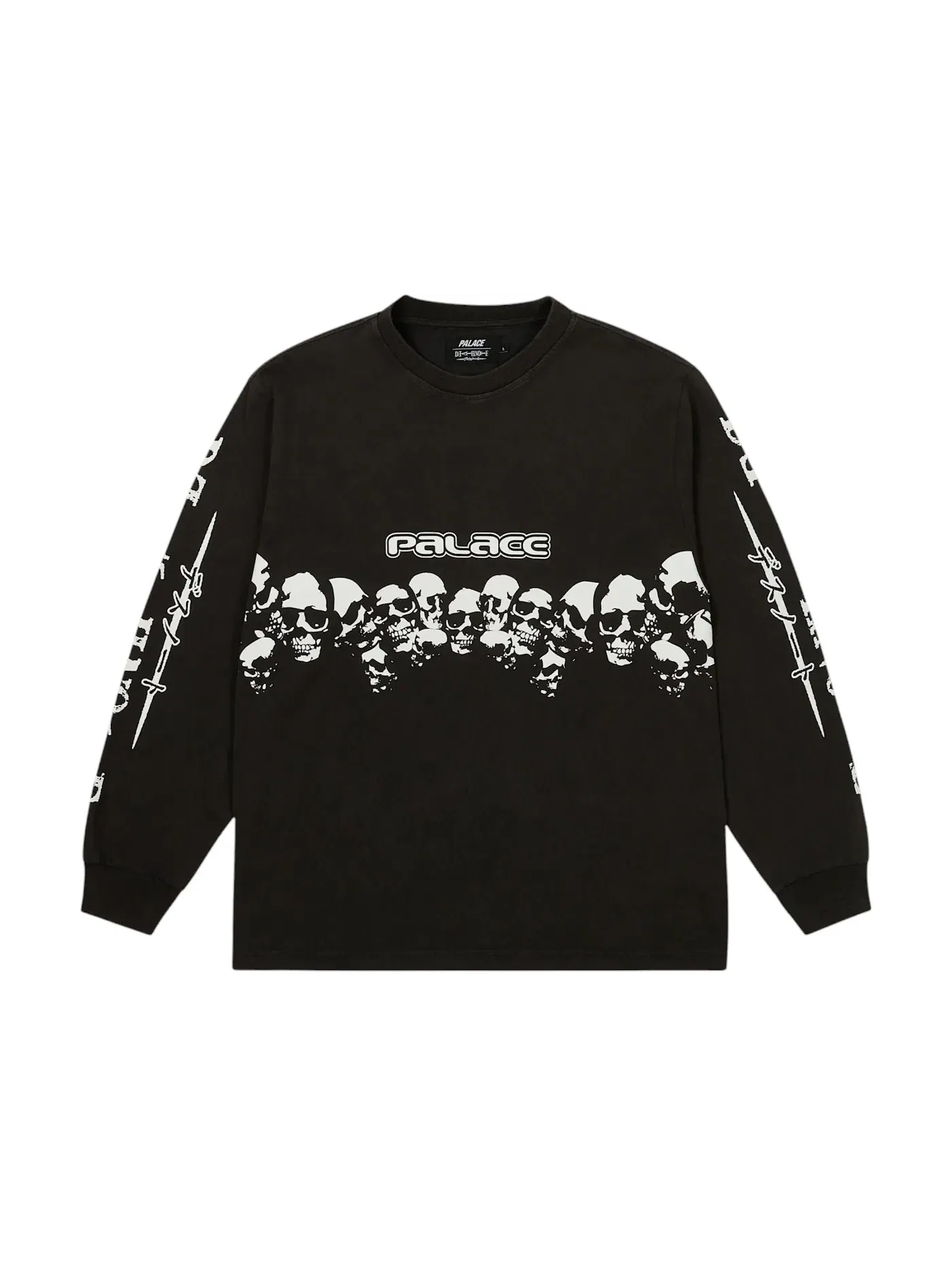 Мужской лонгслив с принтом Palace Death Note Longsleeve — изображение 1 из 3, черный
