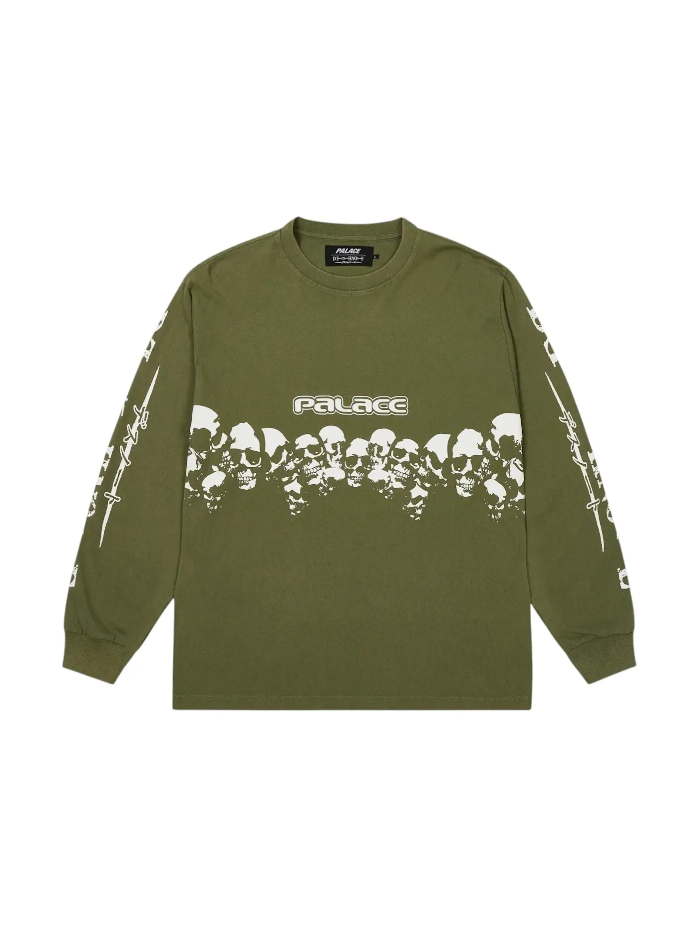 Мужская футболка с длинным рукавом Palace Death Note Longsleeve — изображение 1 из 3, глубокий зеленый