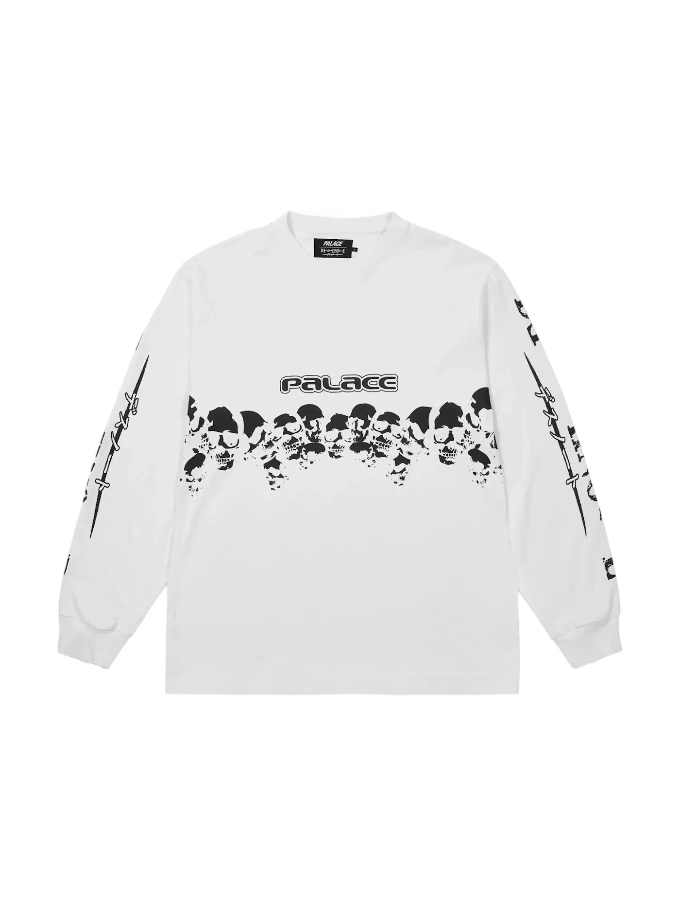 Мужская футболка с длинным рукавом с принтом Palace Death Note Longsleeve — изображение 1 из 3, белый