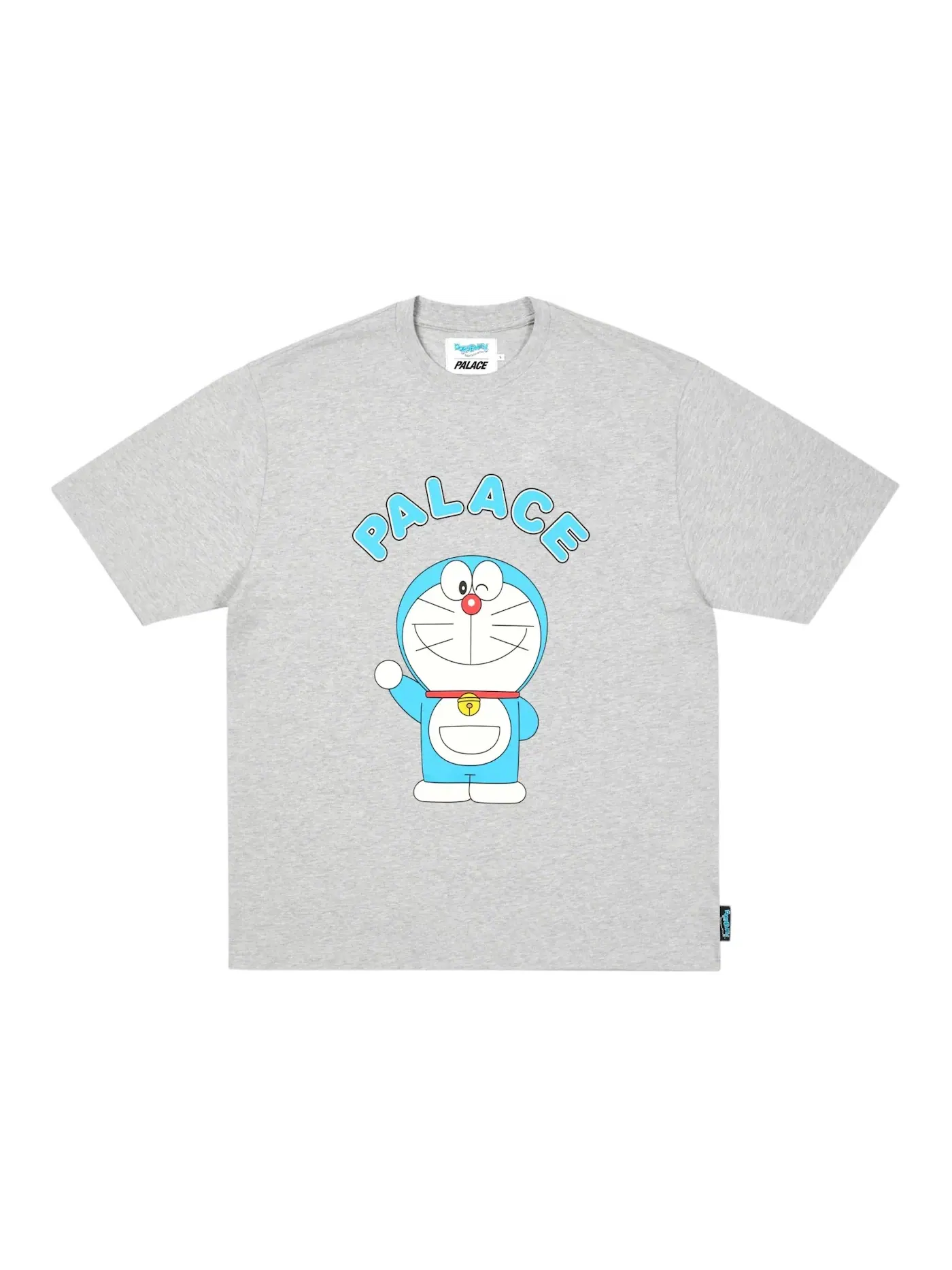 Мужская футболка с принтом Doraemon Palace — изображение 1 из 2, серый