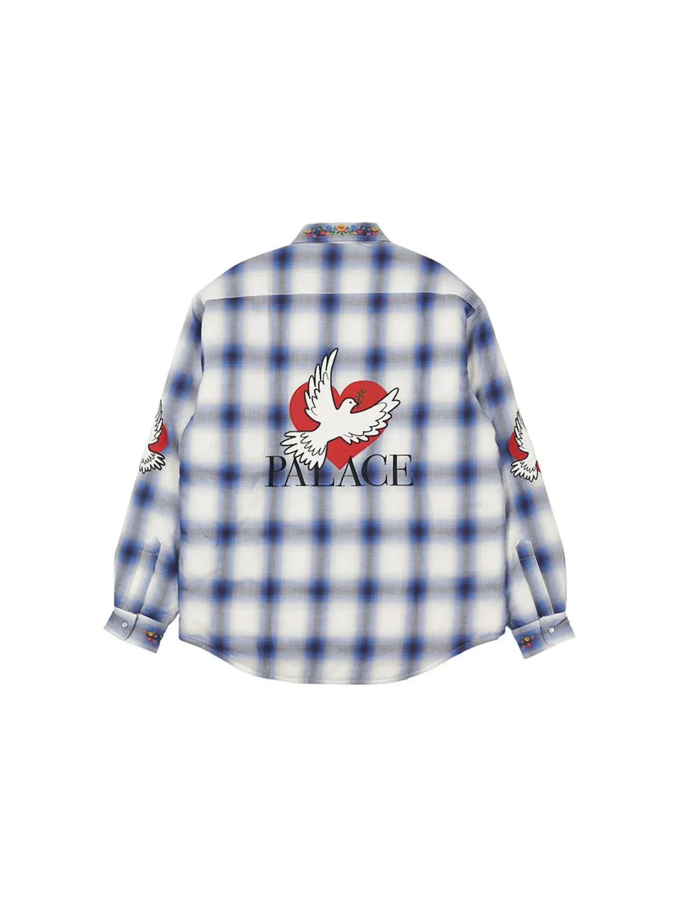 Мужская рубашка с принтом Palace Shirt — изображение 1 из 2, синий