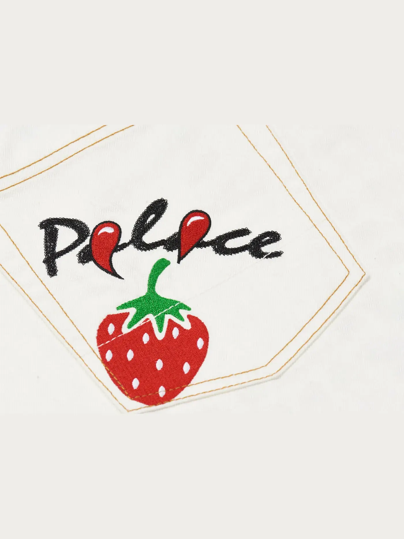 Мужские джинсы с принтом Palace Duck Bomb Panel Jeans — изображение 3 из 3, белый