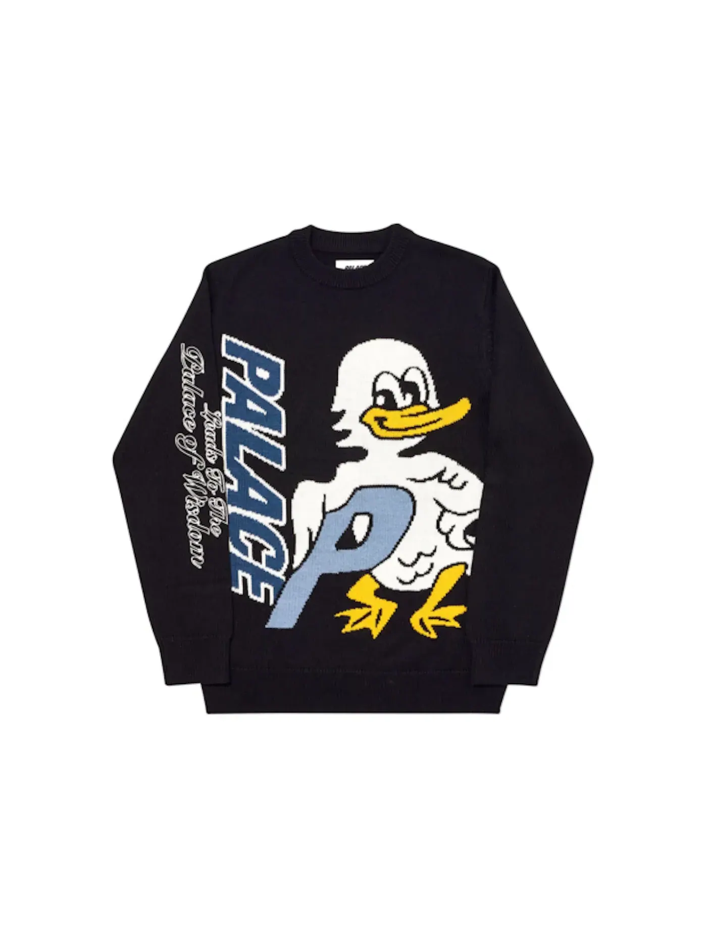 Мужской свитер с принтом Palace Duck Out Knit — изображение 1 из 2, черный