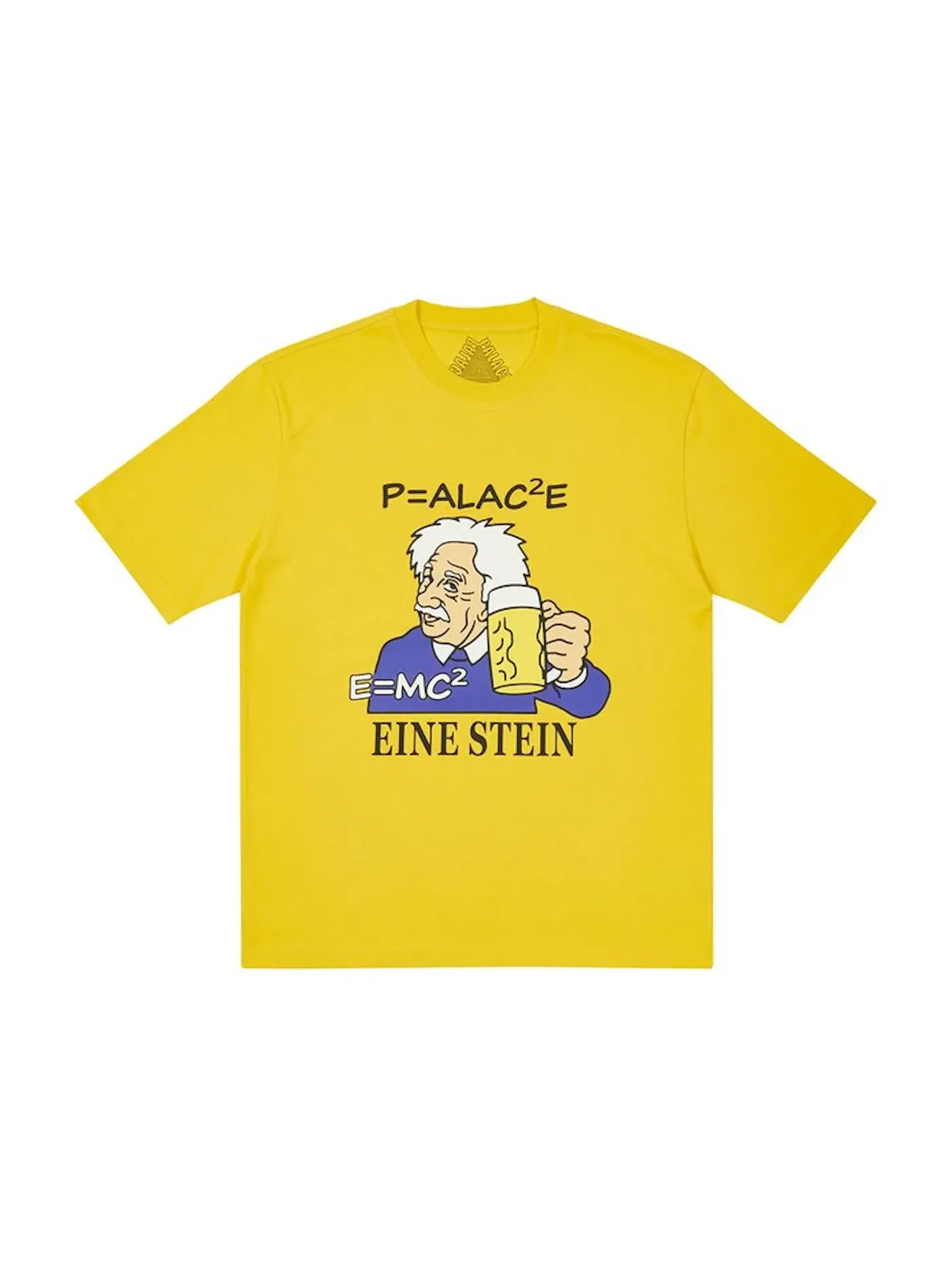 Мужская футболка с принтом Palace T-shirt — изображение 1 из 1, желтый