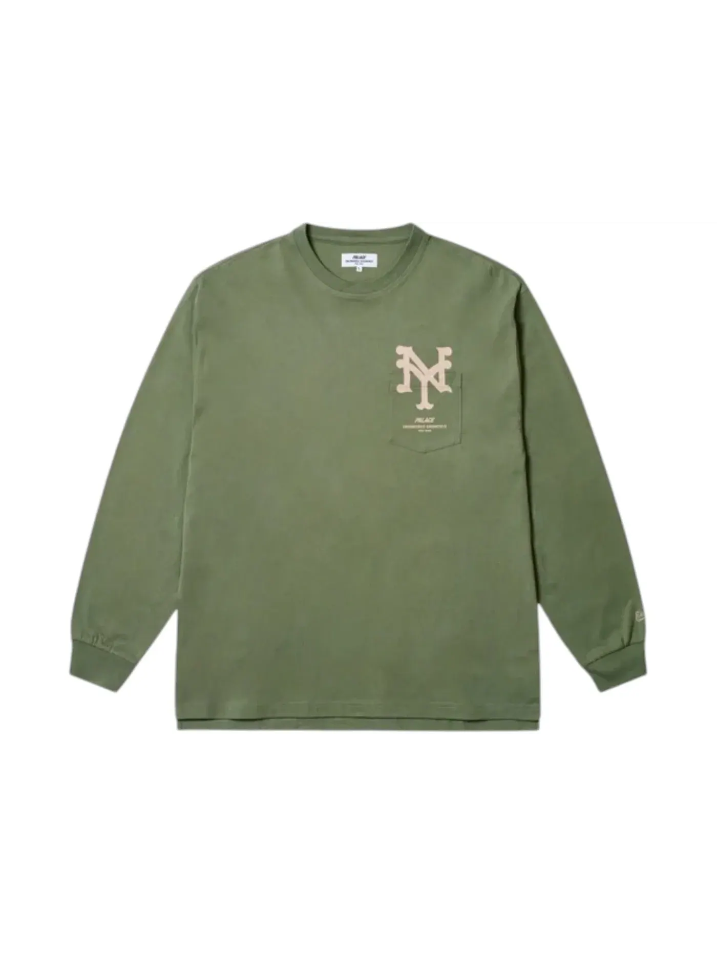 Мужская футболка с длинным рукавом Palace Engineered Garments Longsleeve — изображение 1 из 2, оливковый