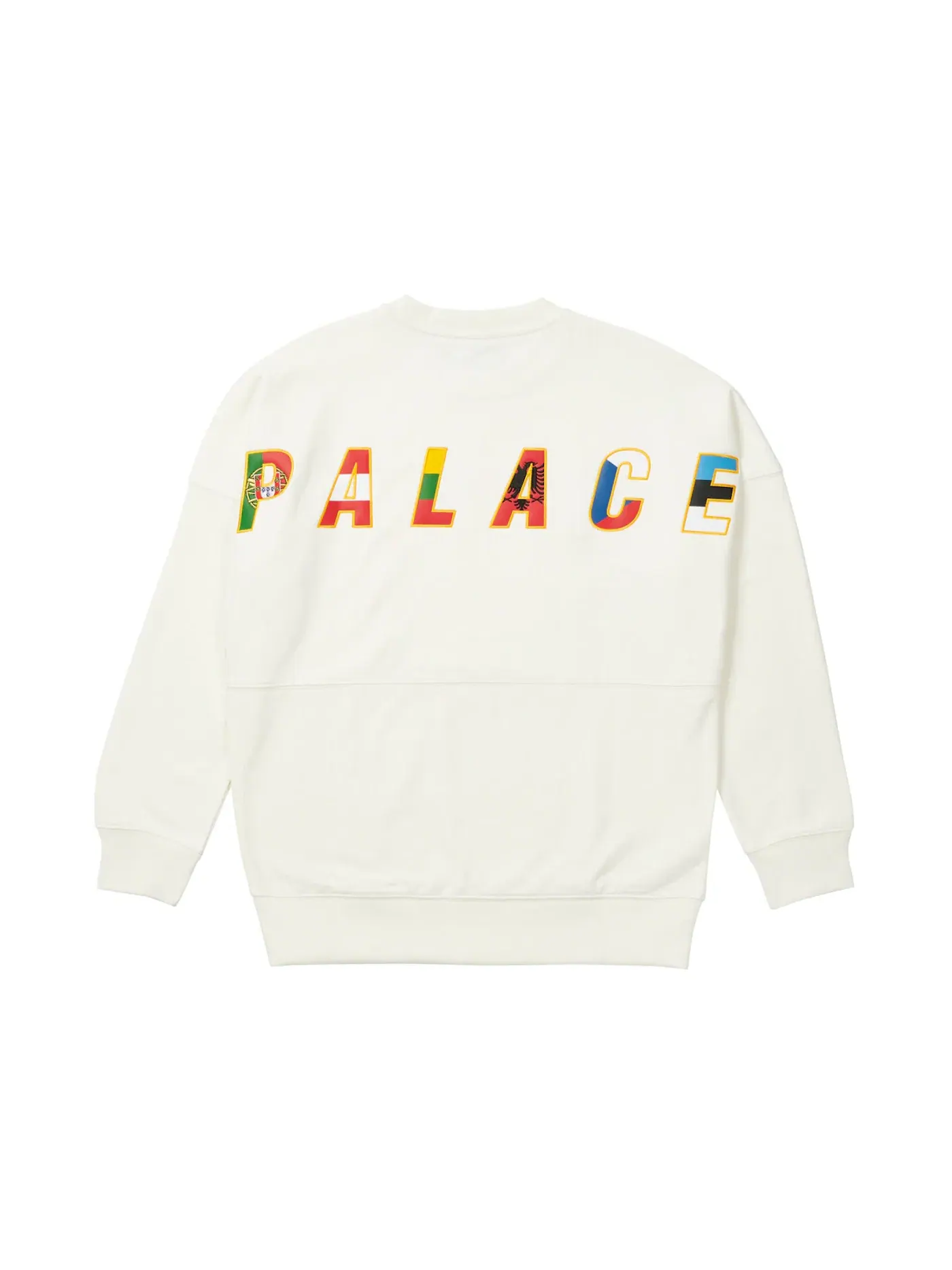 Мужской свитшот с круглым вырезом Palace Crew — изображение 2 из 2, белый