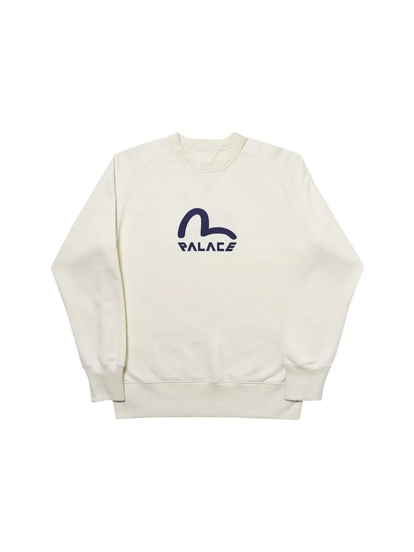 Мужской свитшот реверсивный Palace Evisu Crew — изображение 1 из 3, экру
