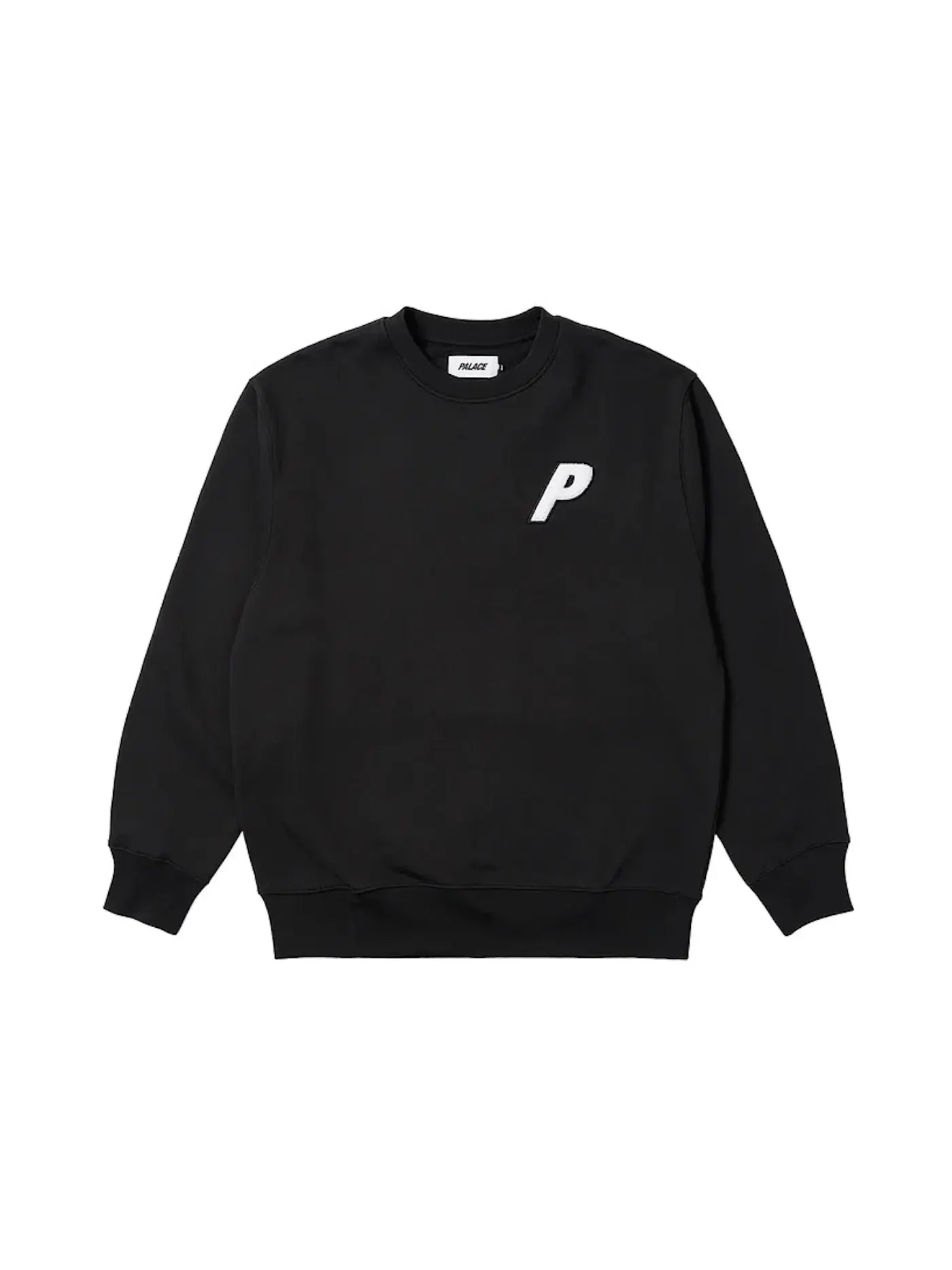 Мужской свитшот с принтом Palace Crew — изображение 2 из 2, черный