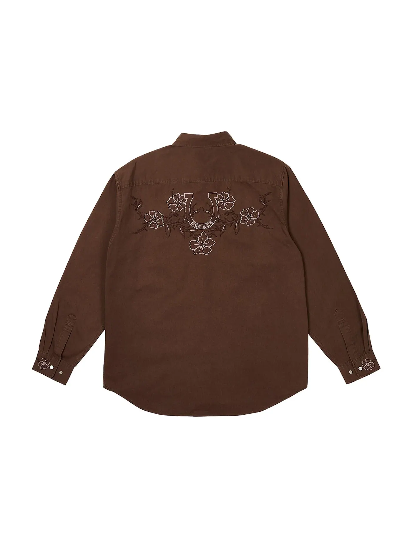 Мужская рубашка с коротким рукавом Palace Flexus Shirt — изображение 1 из 3, коричневый