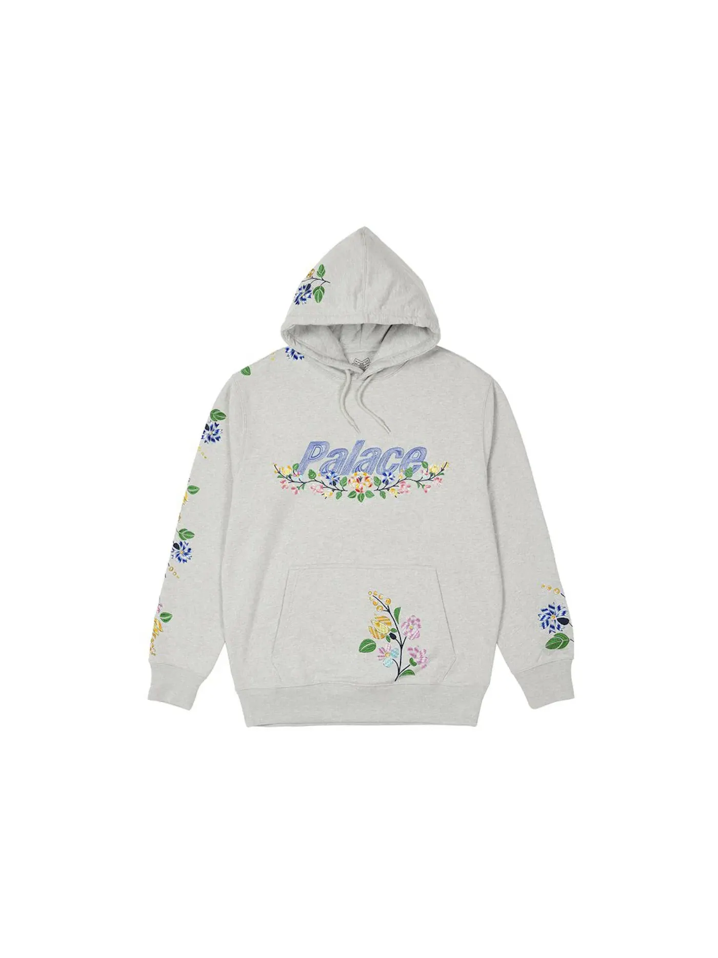 Мужская худи с принтом Palace Hood — изображение 1 из 2, серый