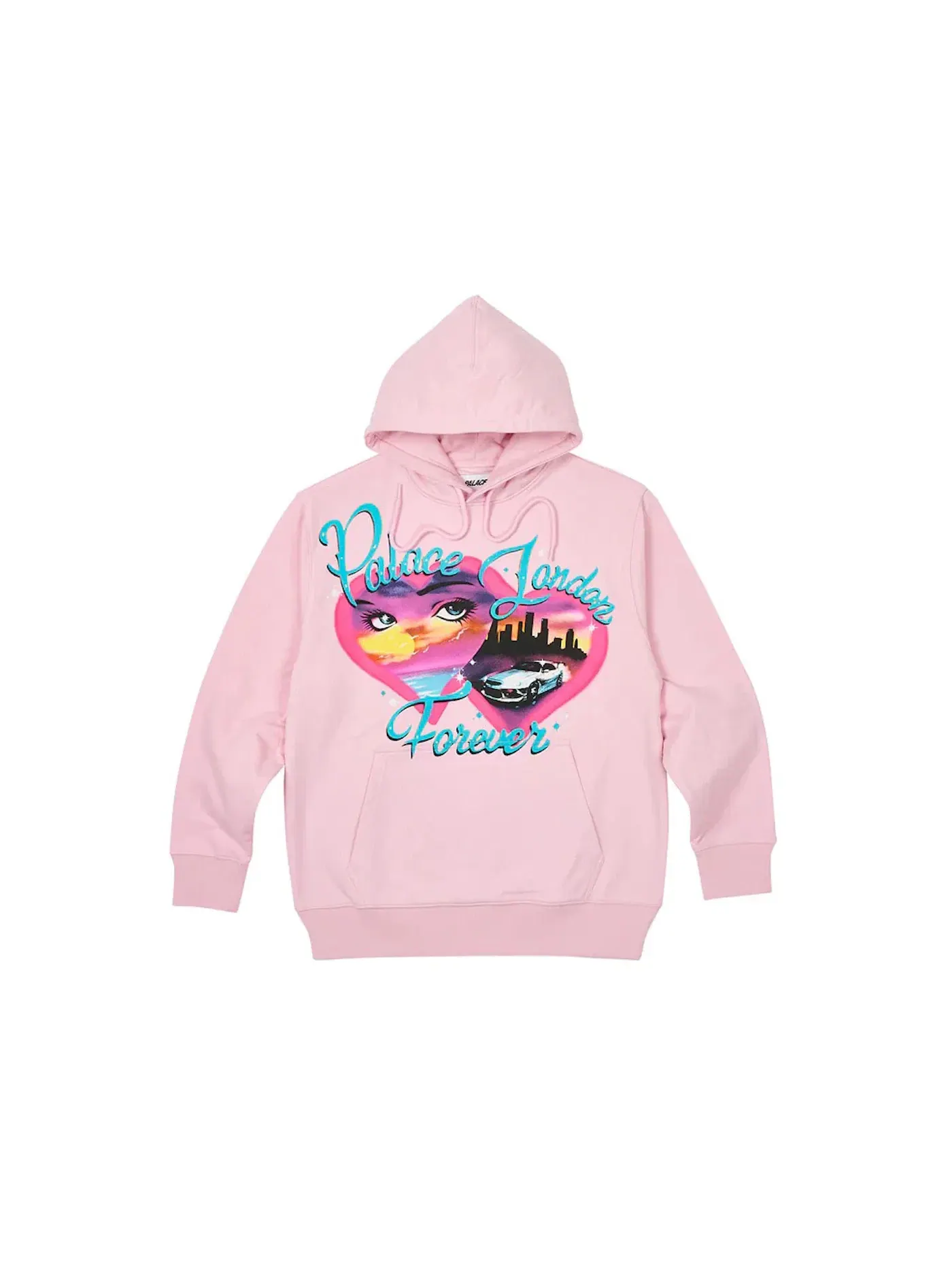 Мужская худи с принтом Palace Hood — изображение 1 из 1, розовый