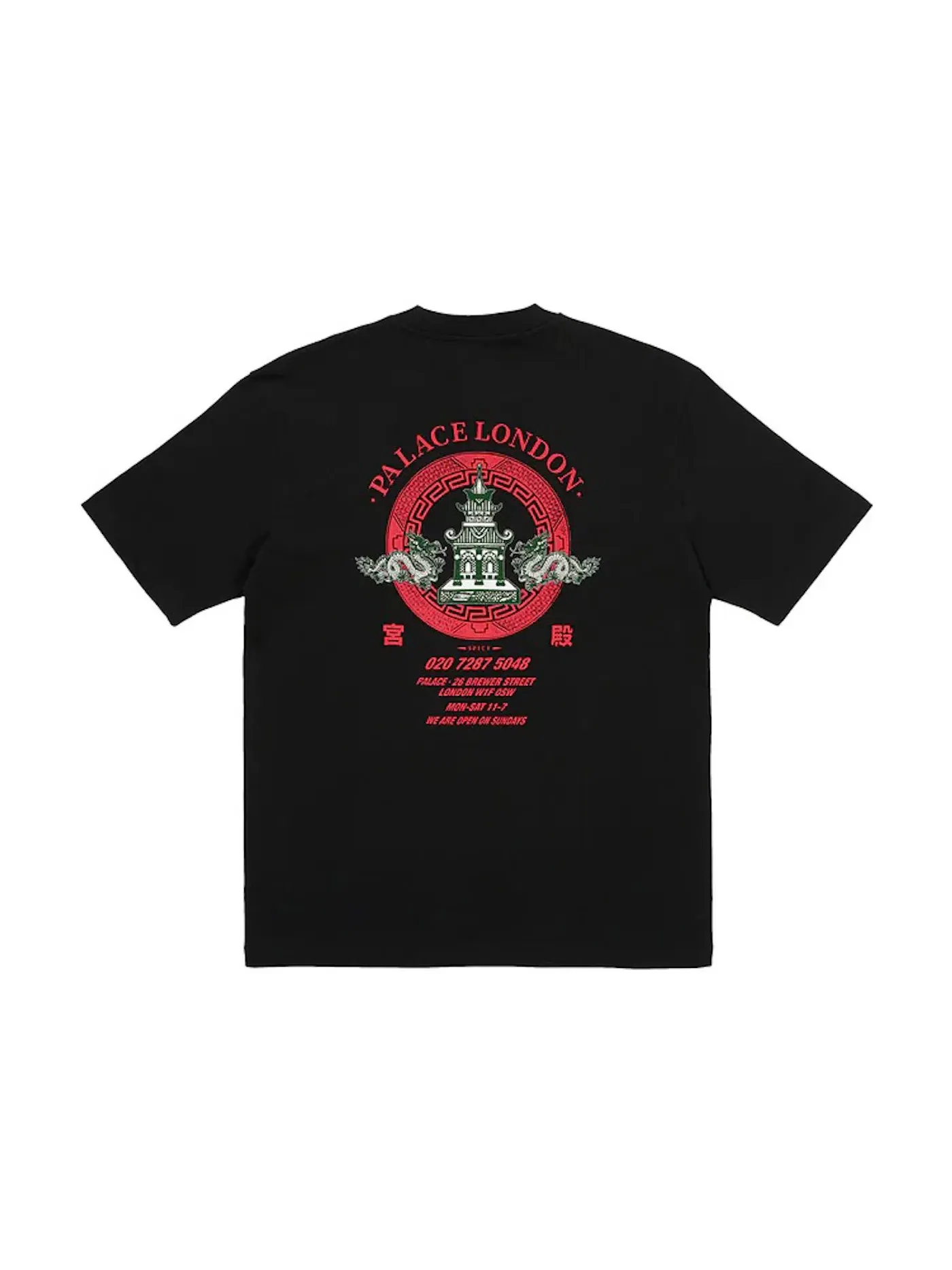 Мужская футболка с принтом Palace Fortunate T-Shirt Palace — изображение 1 из 2, черный