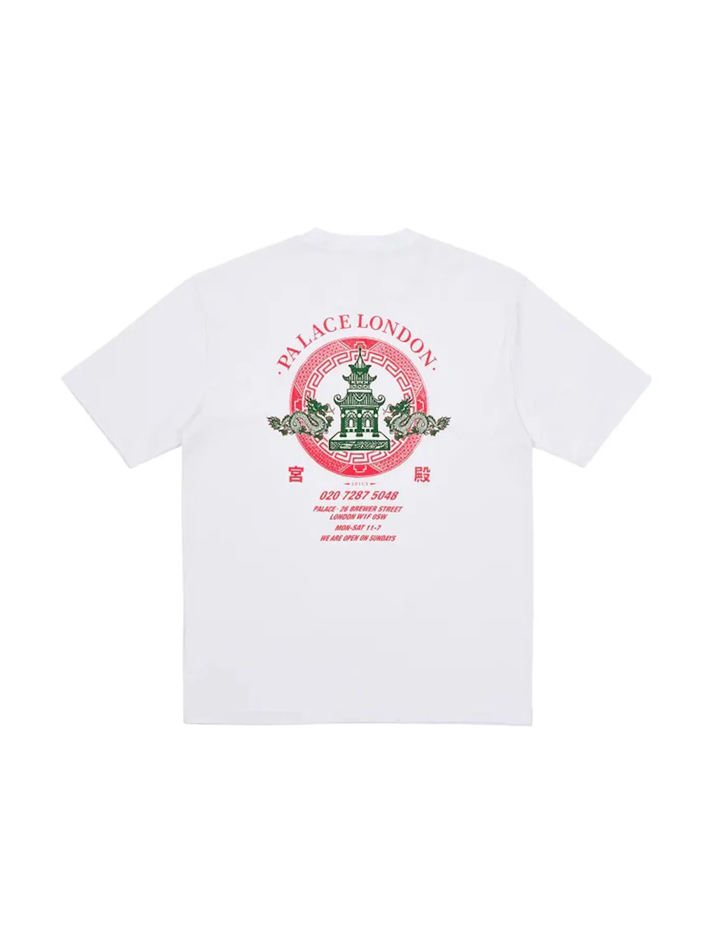 Мужская футболка с принтом Palace, T-Shirt — изображение 1 из 2, белый