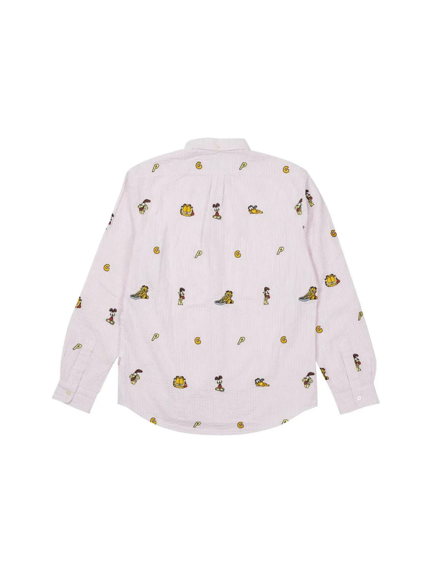 Мужская рубашка с принтом Palace Garfield Boojie Shirt — изображение 2 из 2, розовый/белый