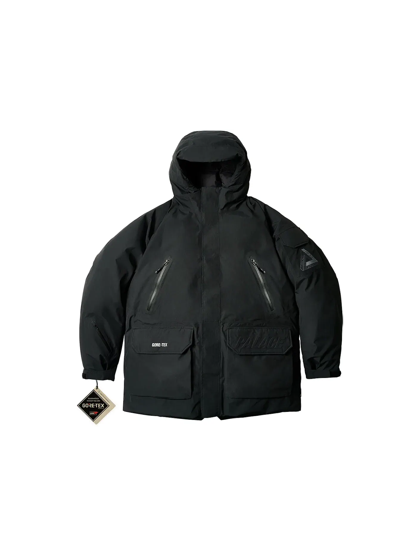 Мужское пальто-парка с принтом GORE-TEX Palace Cargo Down Parka (FW24) — изображение 1 из 3, черный