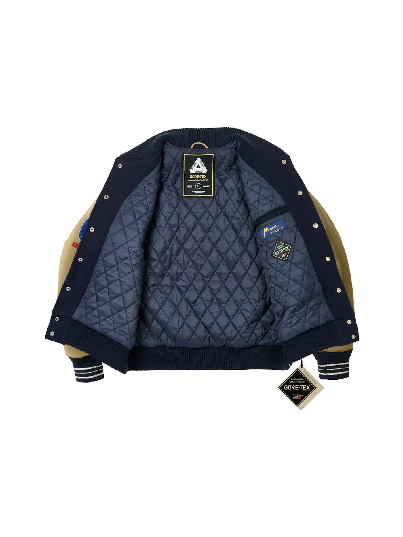 Мужская куртка-бомбер с технологией GORE-TEX Palace Going Further Varsity Jacket — изображение 2 из 3, темно-синий