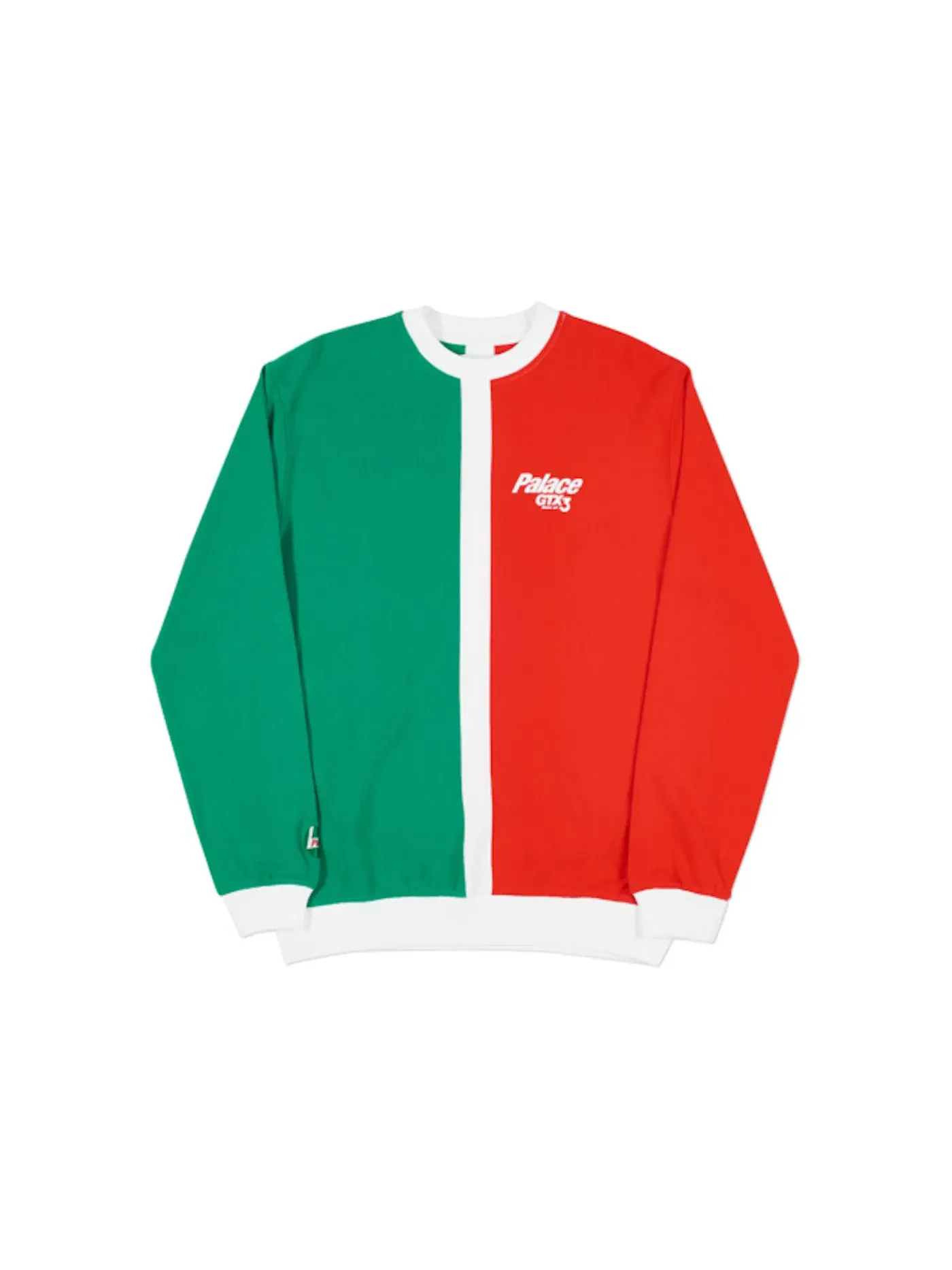 Мужской свитшот Palace Gtx Splitter Crew — изображение 1 из 2, зеленый/белый/красный