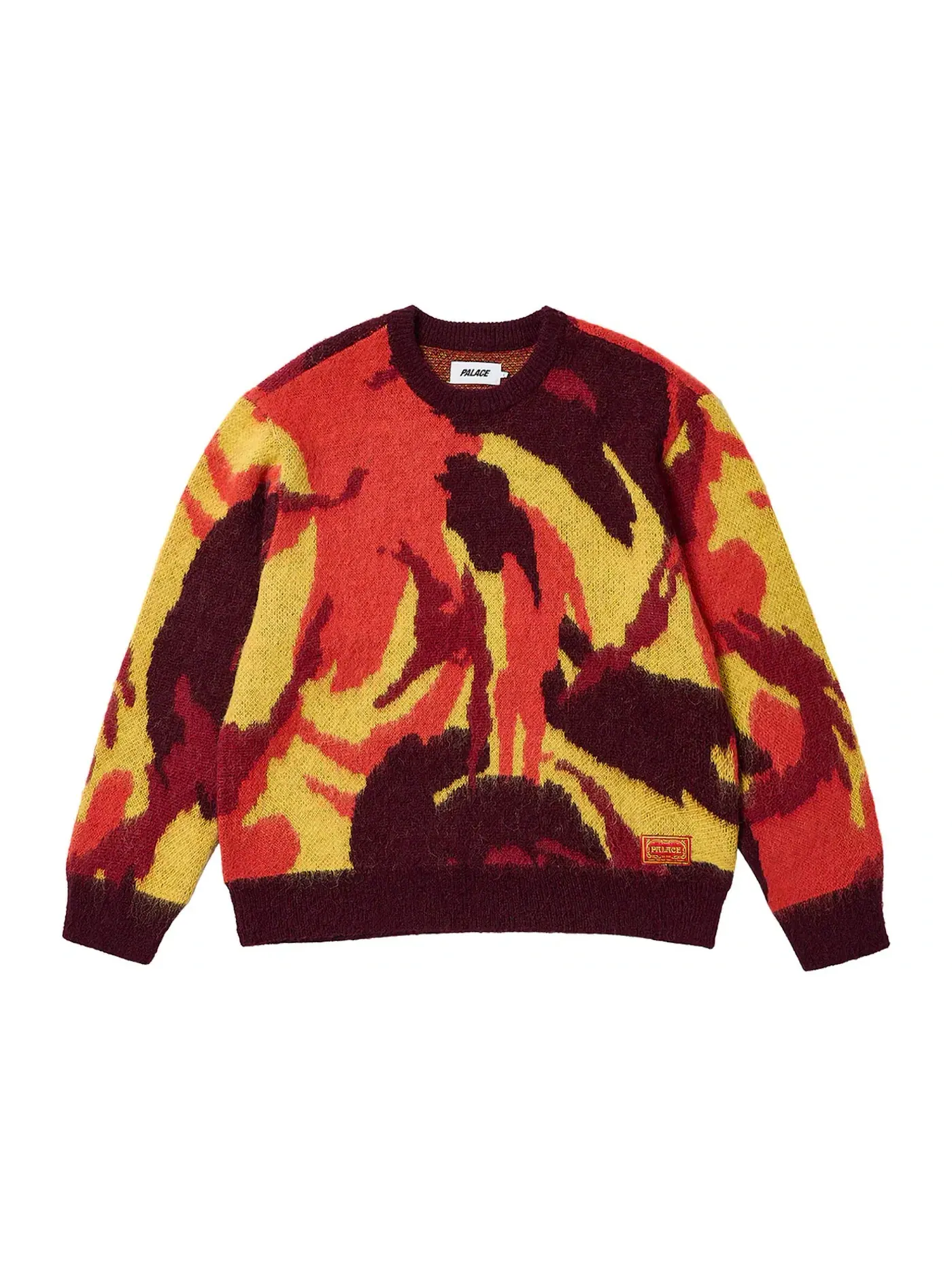 Мужской свитер с принтом Palace Hairy Camo Knit, Fire — изображение 1 из 2
