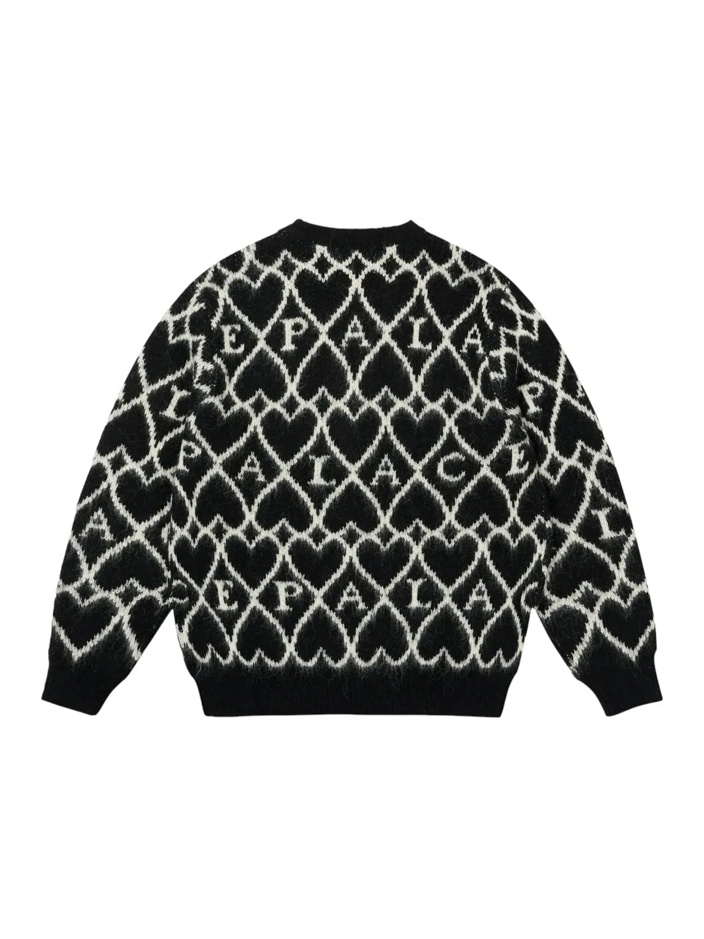 Мужской свитер с принтом Palace Hairy Heart Knit — изображение 2 из 3, черный