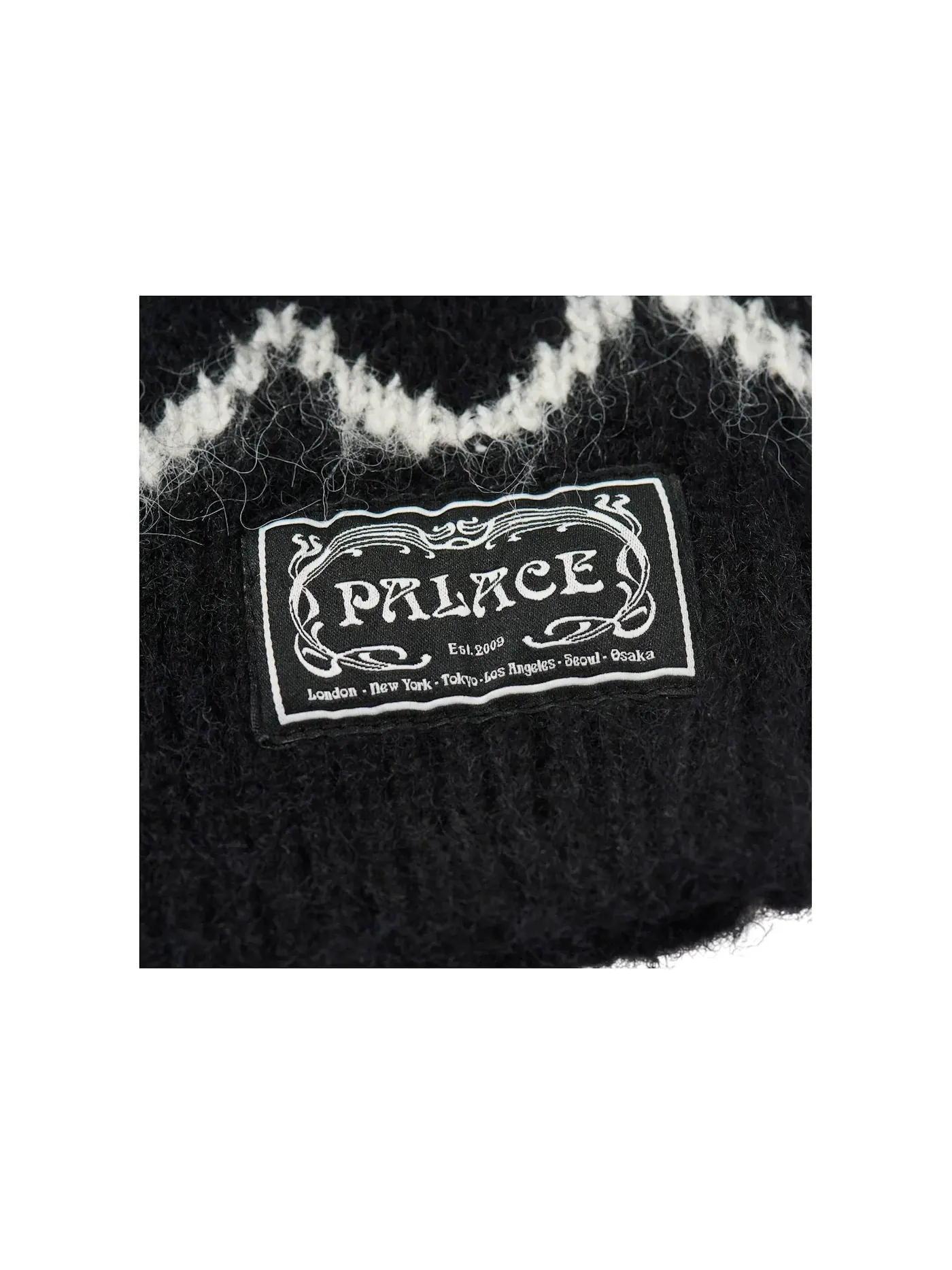 Мужской свитер с принтом Palace Hairy Heart Knit — изображение 3 из 3, черный
