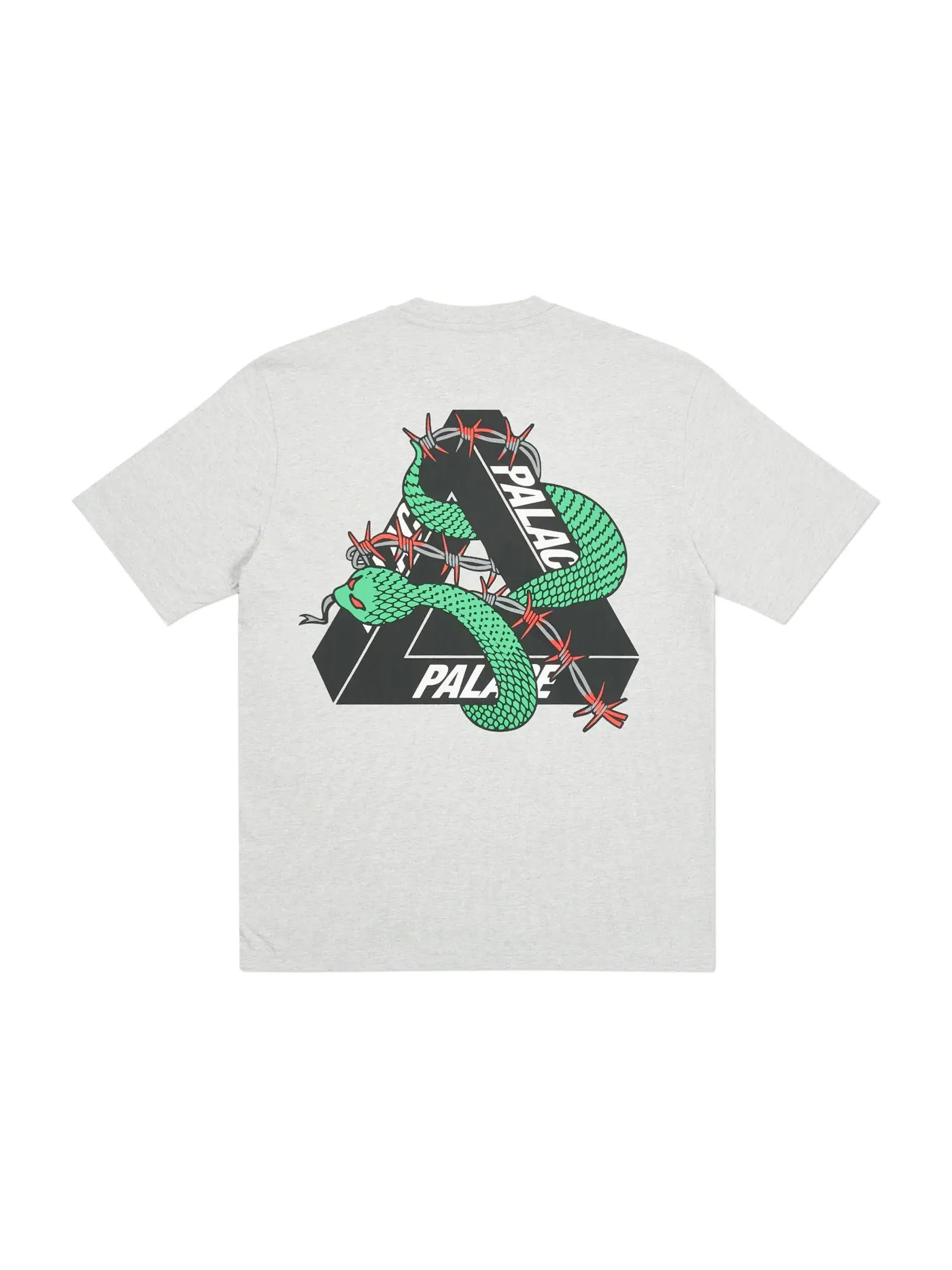 Мужская футболка с принтом Palace T-shirt — изображение 1 из 2, серый