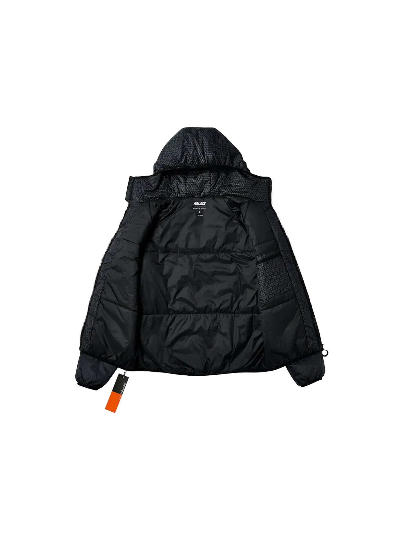 Мужская куртка с утеплителем Palace Hexagon Pertex Quilted Jacket — изображение 2 из 3, черный