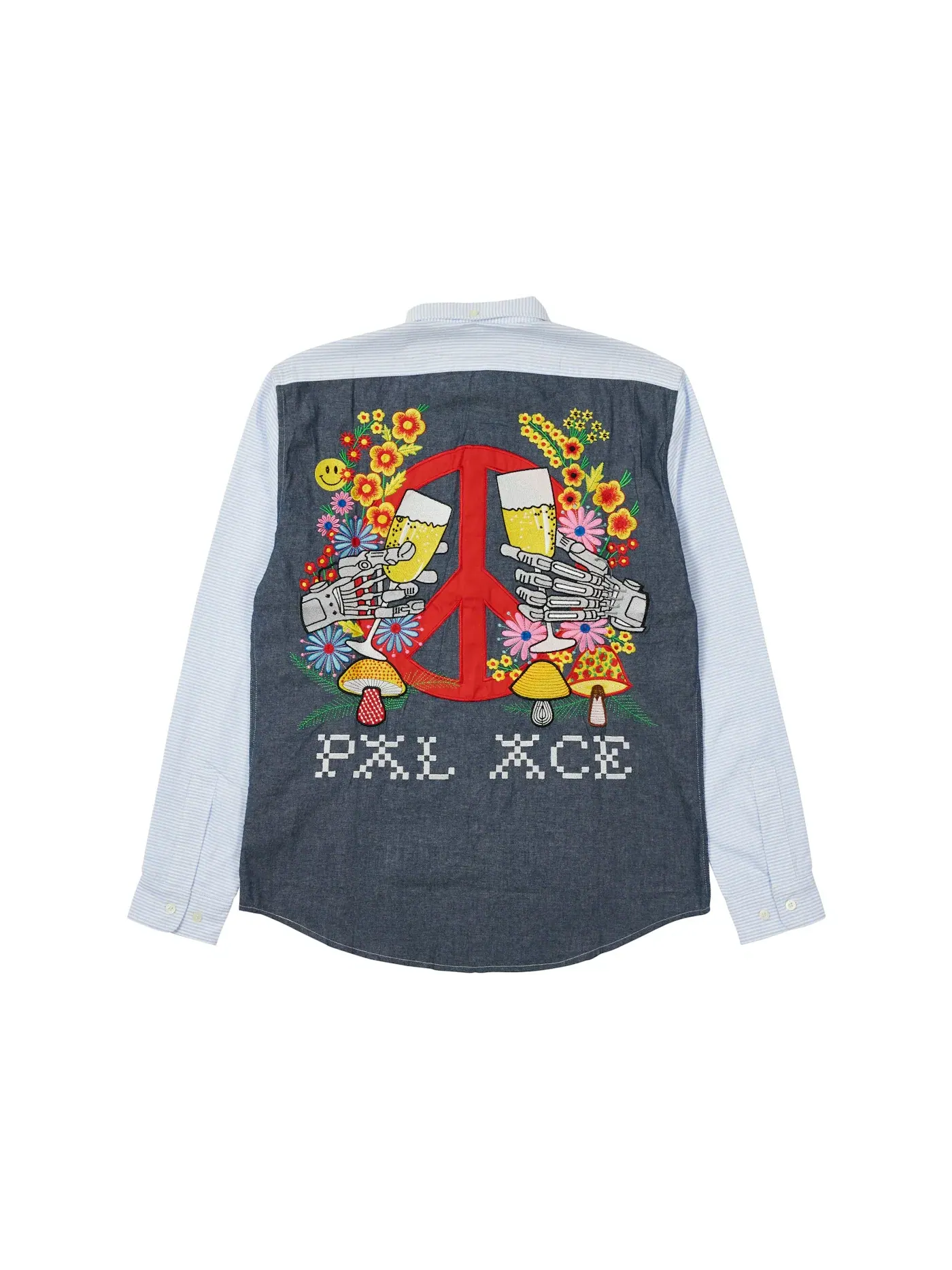 Мужская рубашка с принтом Palace Shirt — изображение 1 из 2, синий