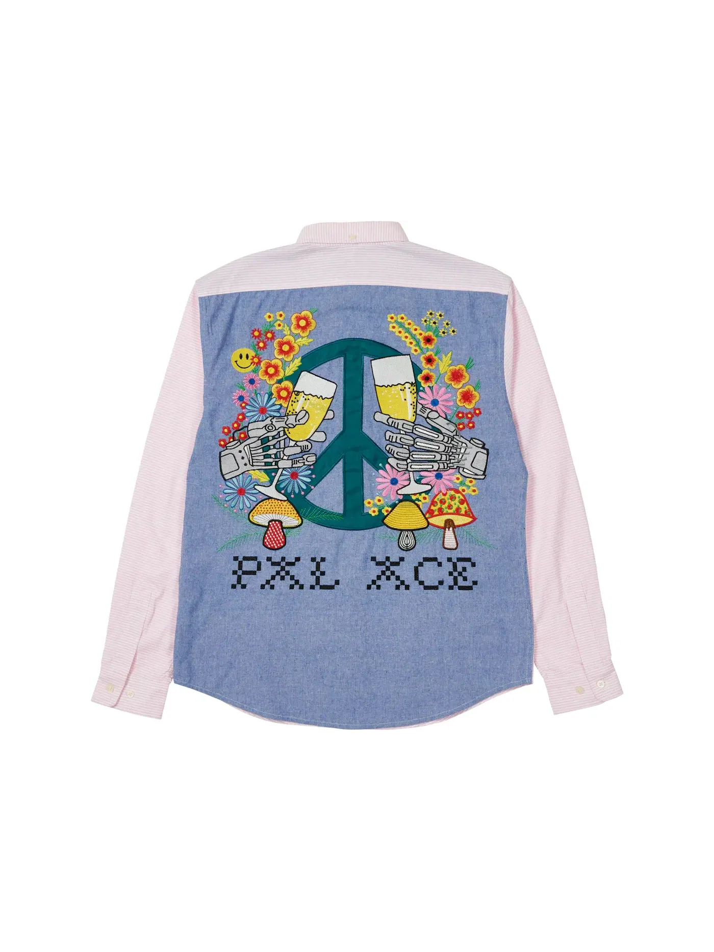 Мужская футболка с принтом Palace Hippy Salute Palace — изображение 1 из 2, розовый