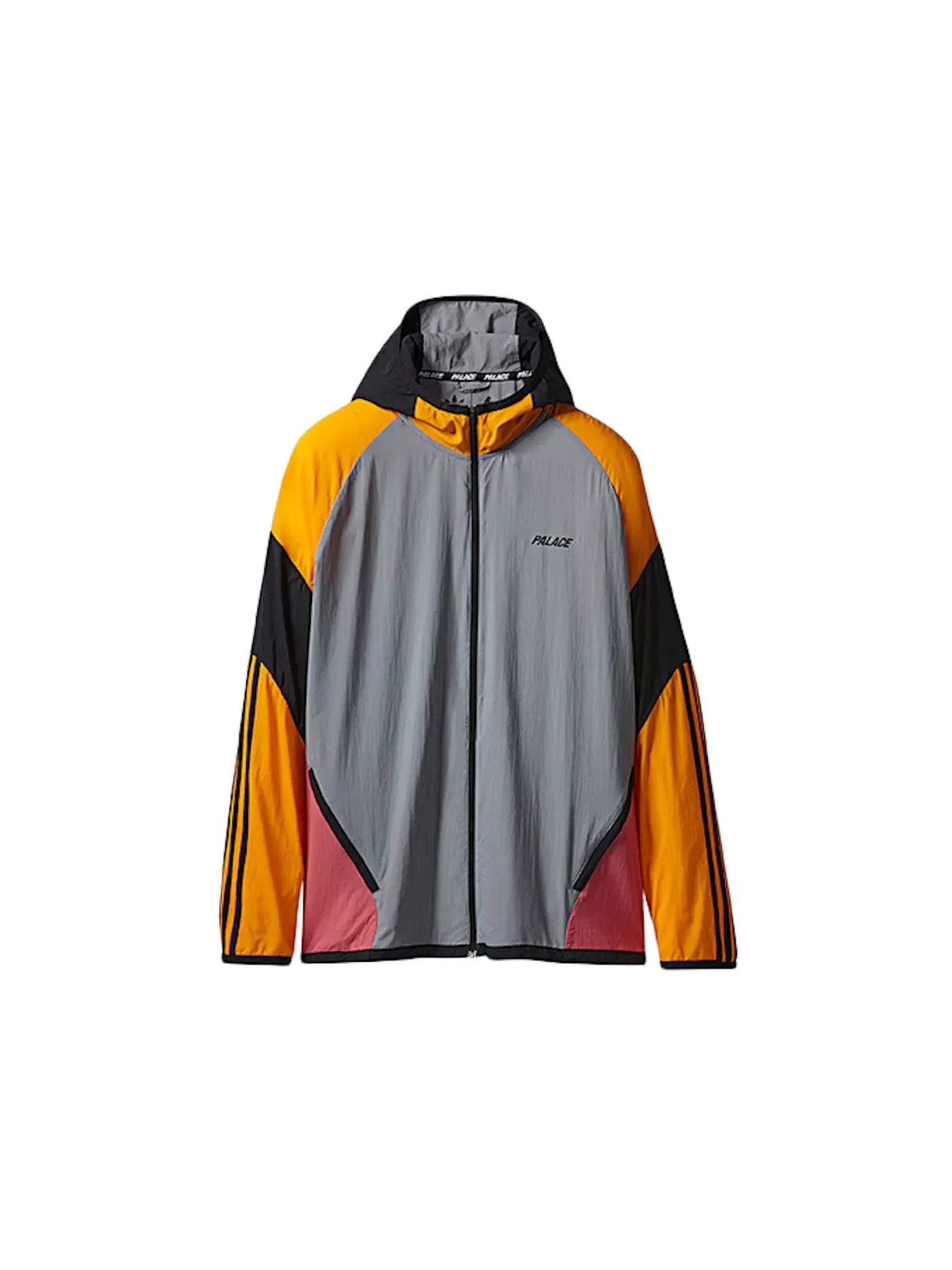 Мужская куртка с капюшоном Palace Adidas Jacket — изображение 1 из 2, серый/оранжевый