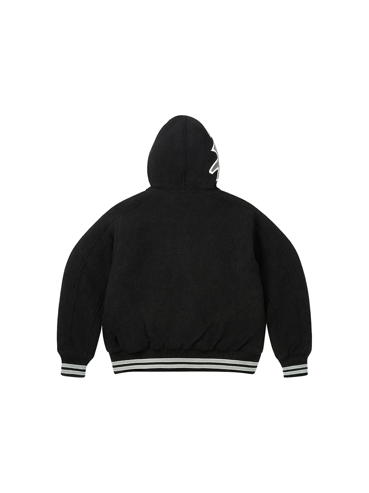 Мужская куртка-бомбер с капюшоном Palace Hooded Varsity Jacket — изображение 3 из 3, черный