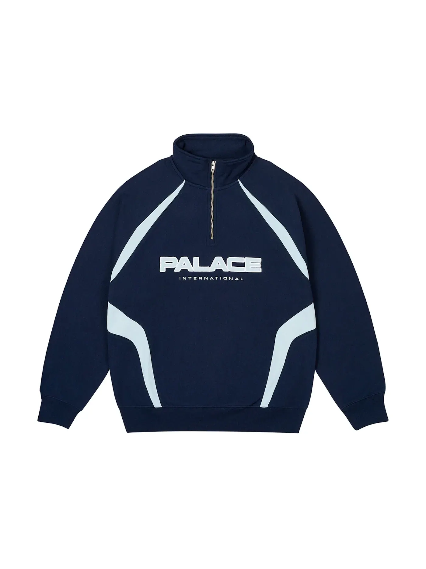 Мужская куртка-бомбер с четверть-застежкой-молнией Palace Zip — изображение 1 из 2, темно-синий