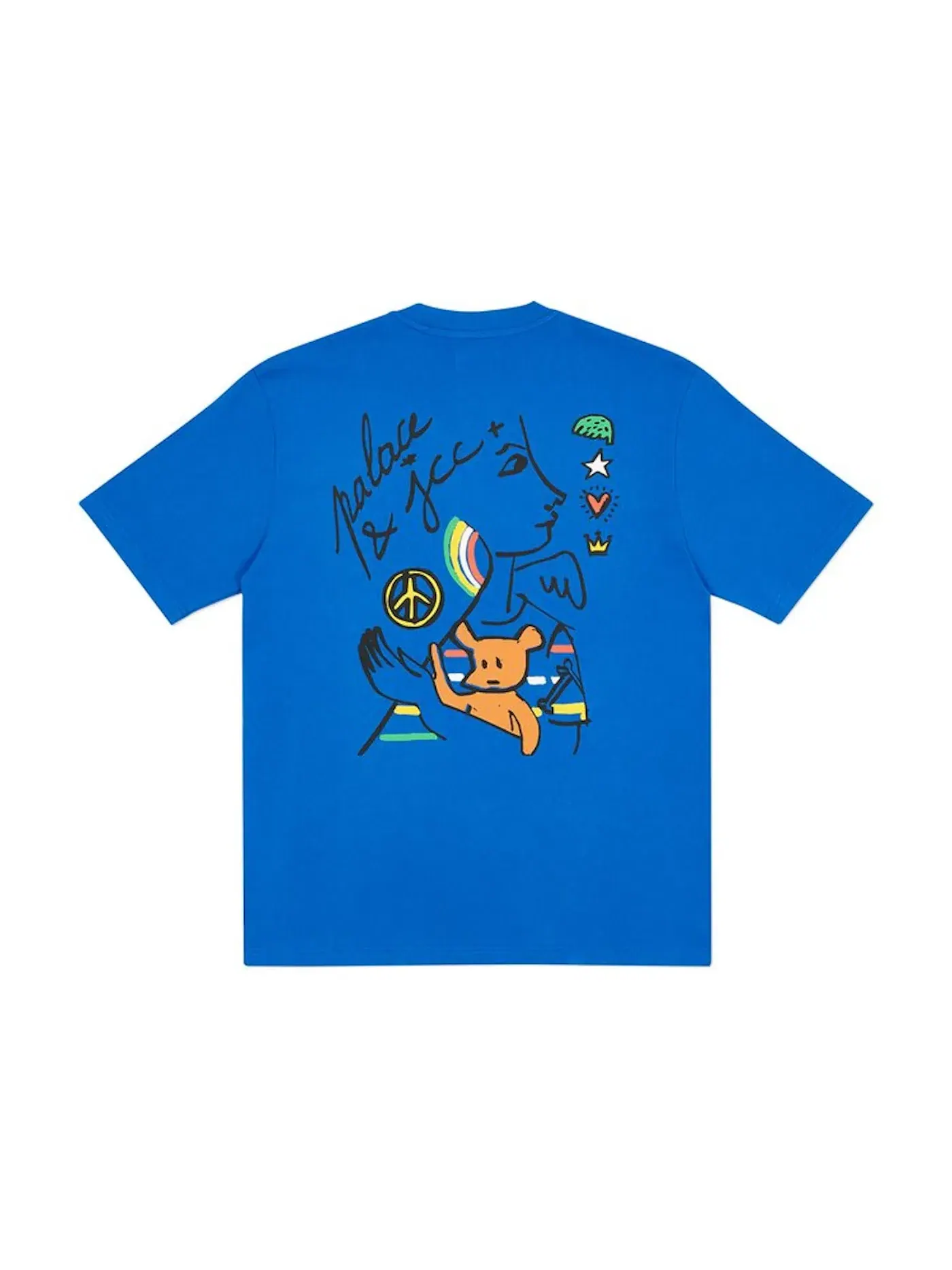Мужская футболка с принтом Palace T-shirt — изображение 2 из 2, синий