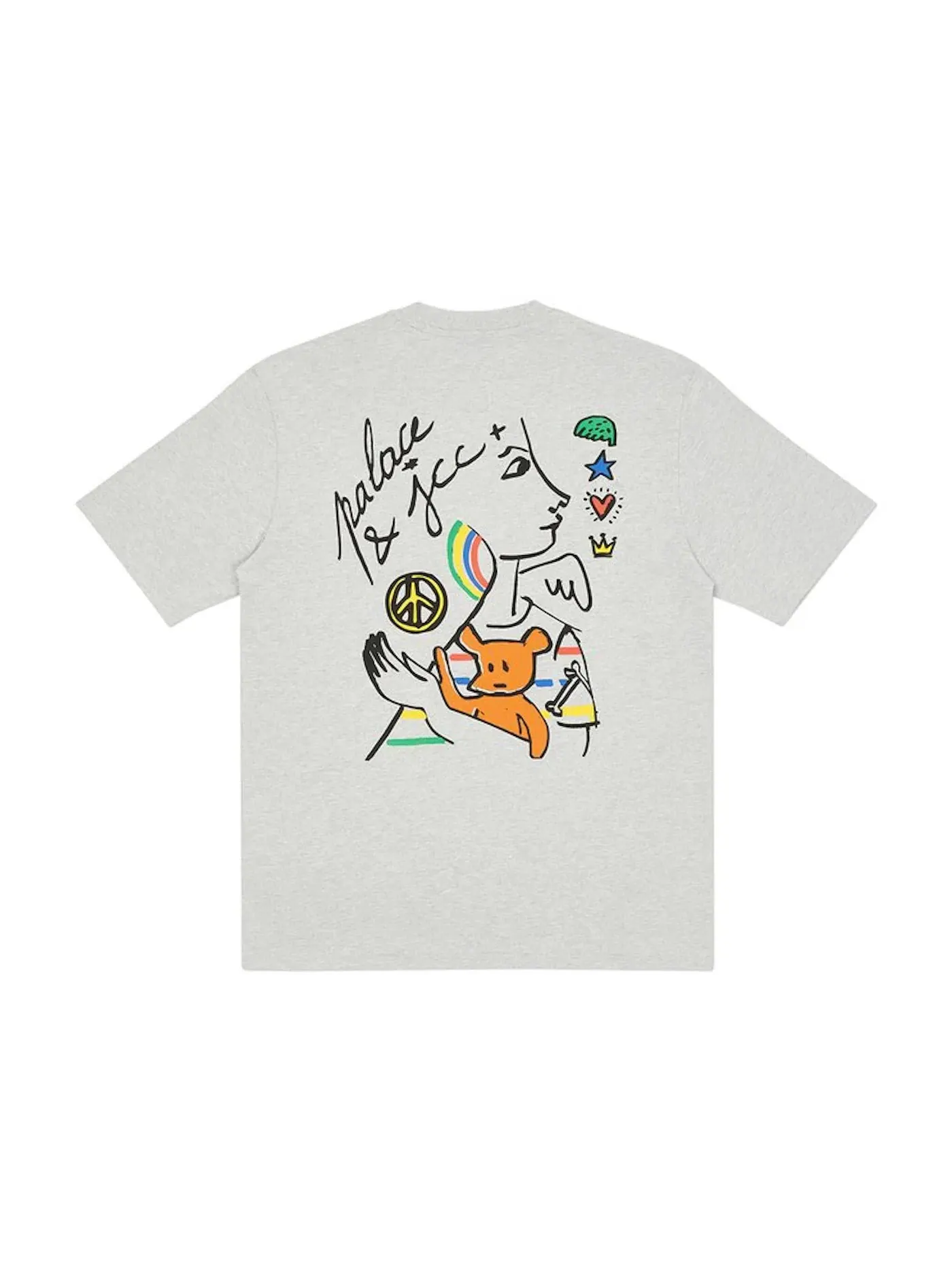 Мужская футболка с принтом Palace T-Shirt — изображение 2 из 2, серый