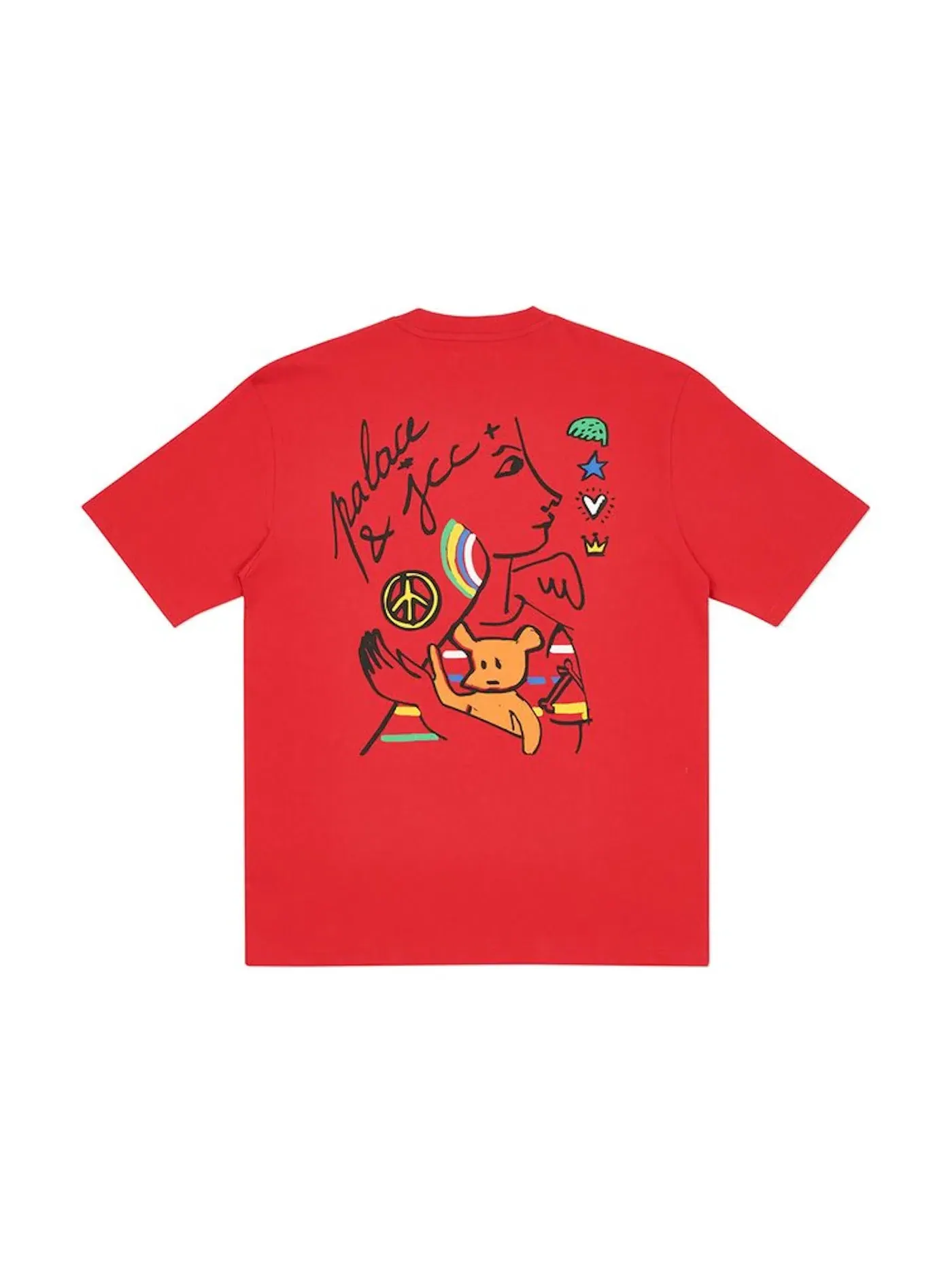 Мужская футболка с принтом Palace T-Shirt — изображение 2 из 2, красный