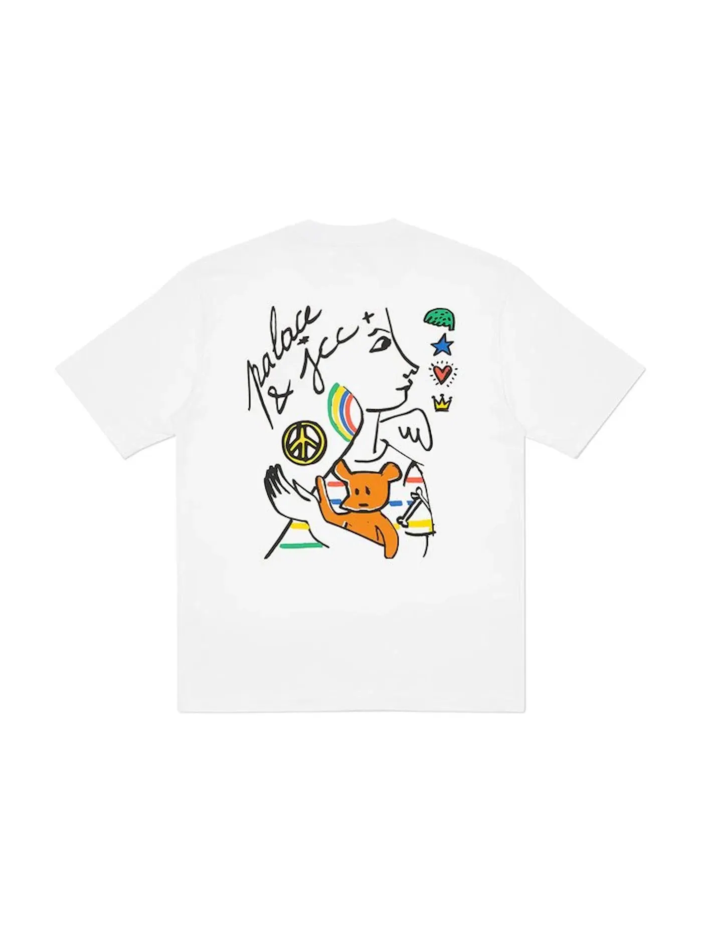 Мужская футболка с принтом Palace T-Shirt — изображение 2 из 2, белый
