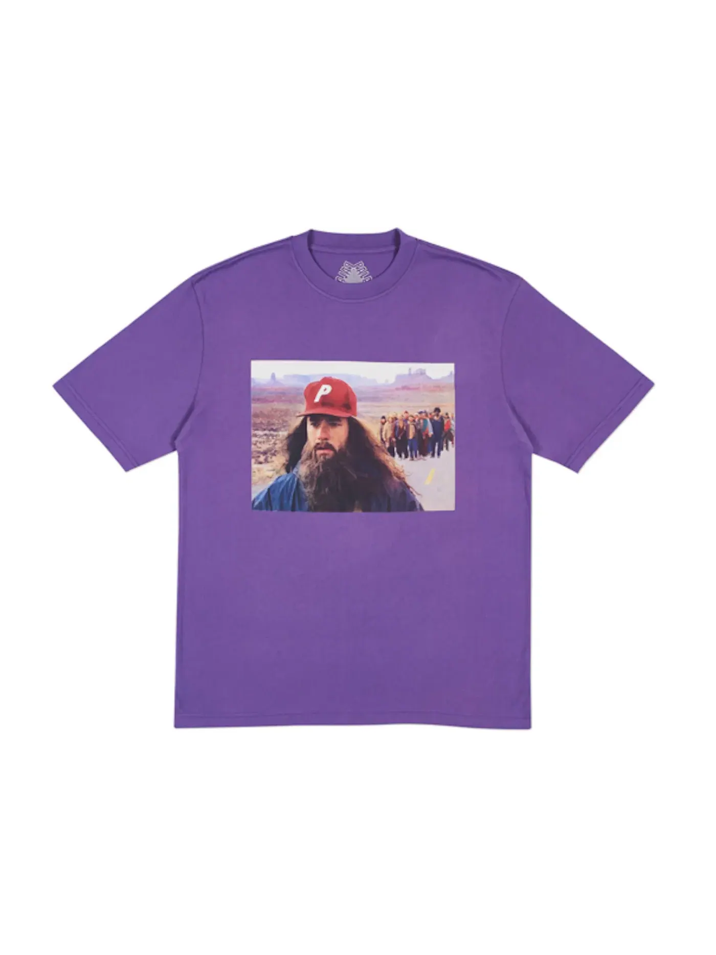 Мужская футболка с принтом Palace T-Shirt — изображение 1 из 1, фиолетовый